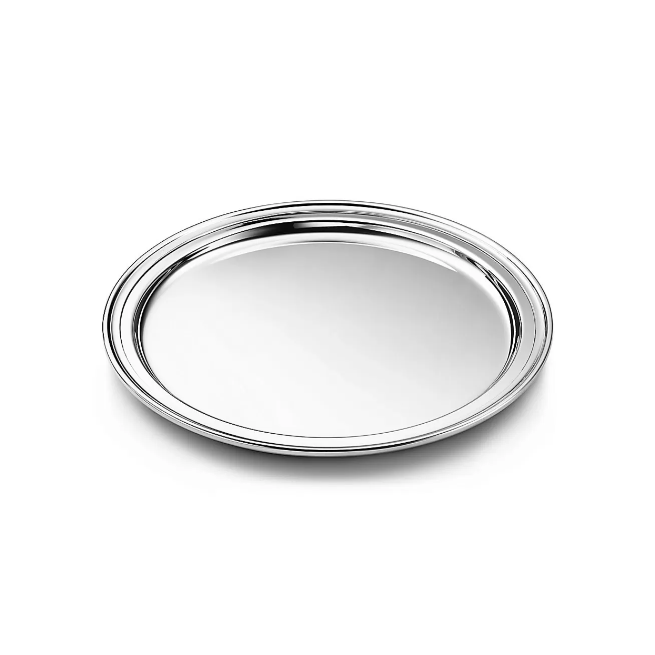 Tiffany & Co. Regency round tray in sterling silver. | ^ The Home | Housewarming Gifts