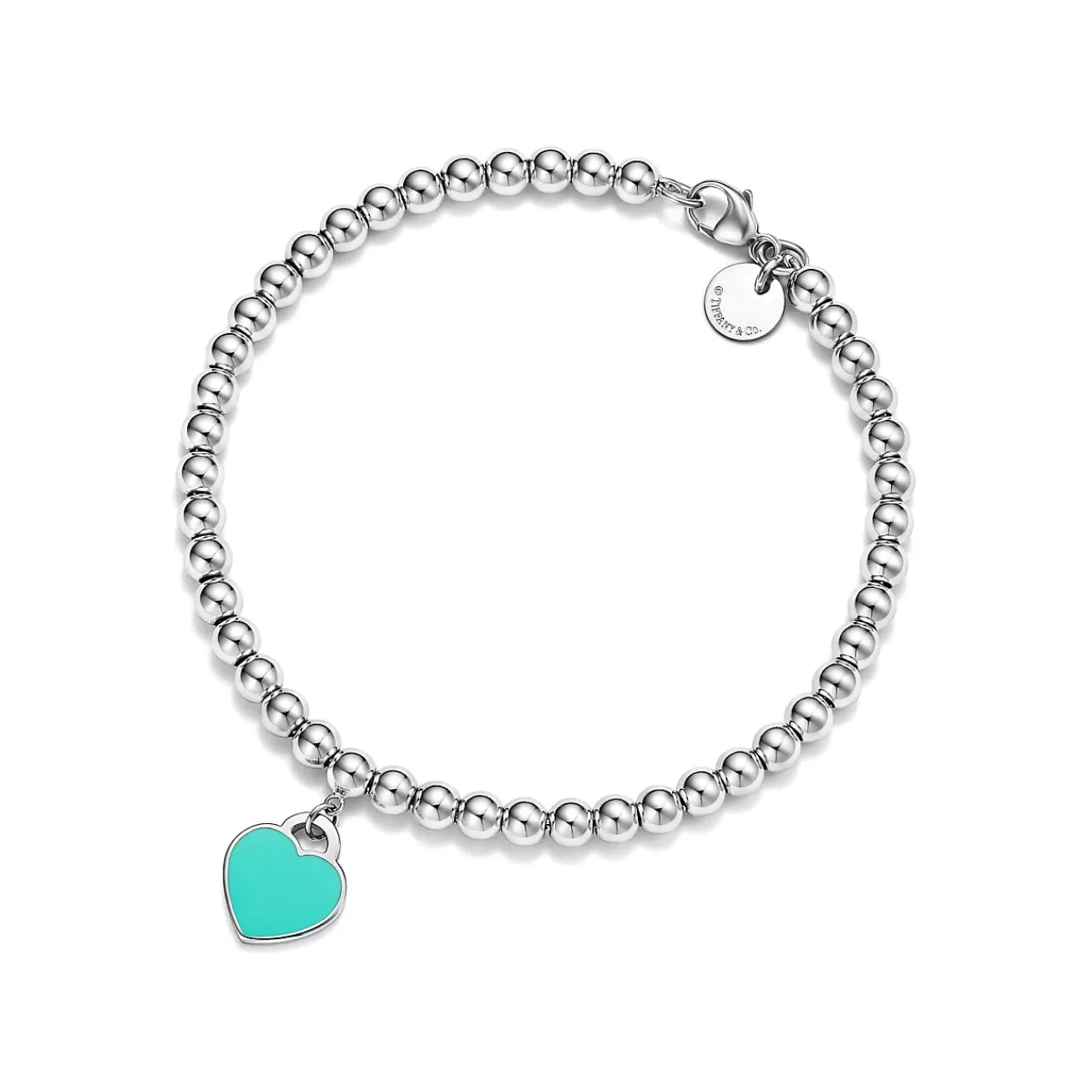 Tiffany & Co. Return to Tiffany® Bead Bracelet in Silver, Tiffany Blue® with a Diamond, 4 mm | ^ Bracelets | Gifts for Her