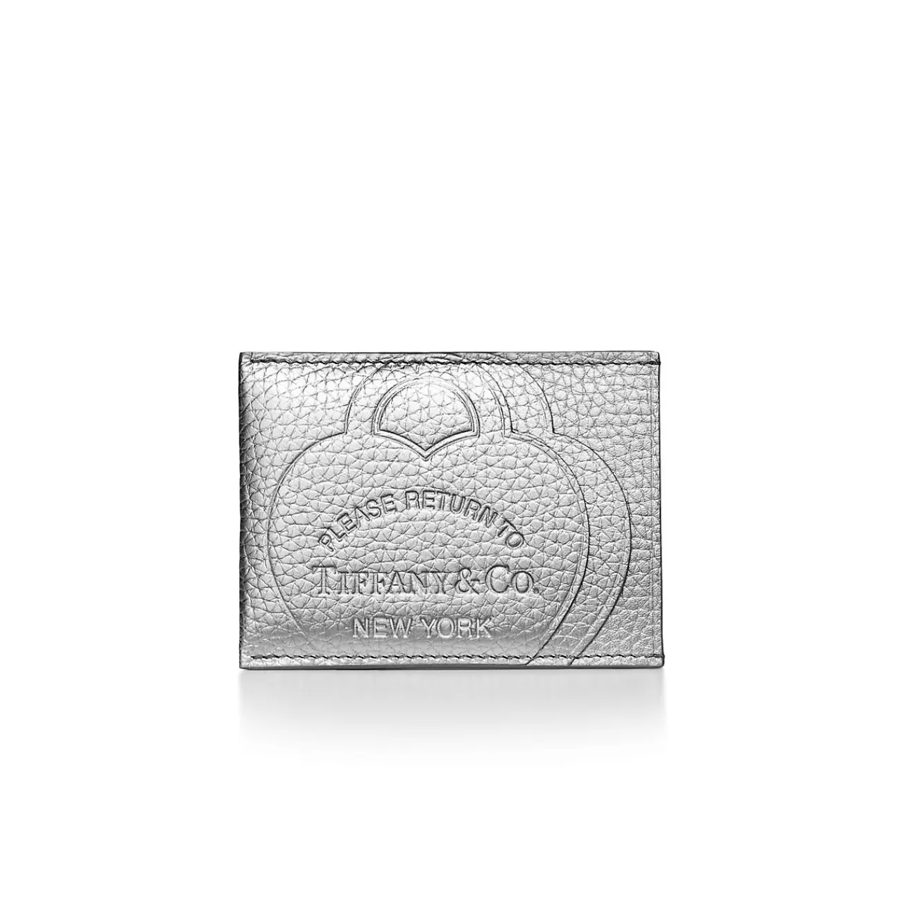 Tiffany & Co. Return to Tiffany® Card Case in Silver-colored Leather | ^Women Business Gifts | Small Leather Goods