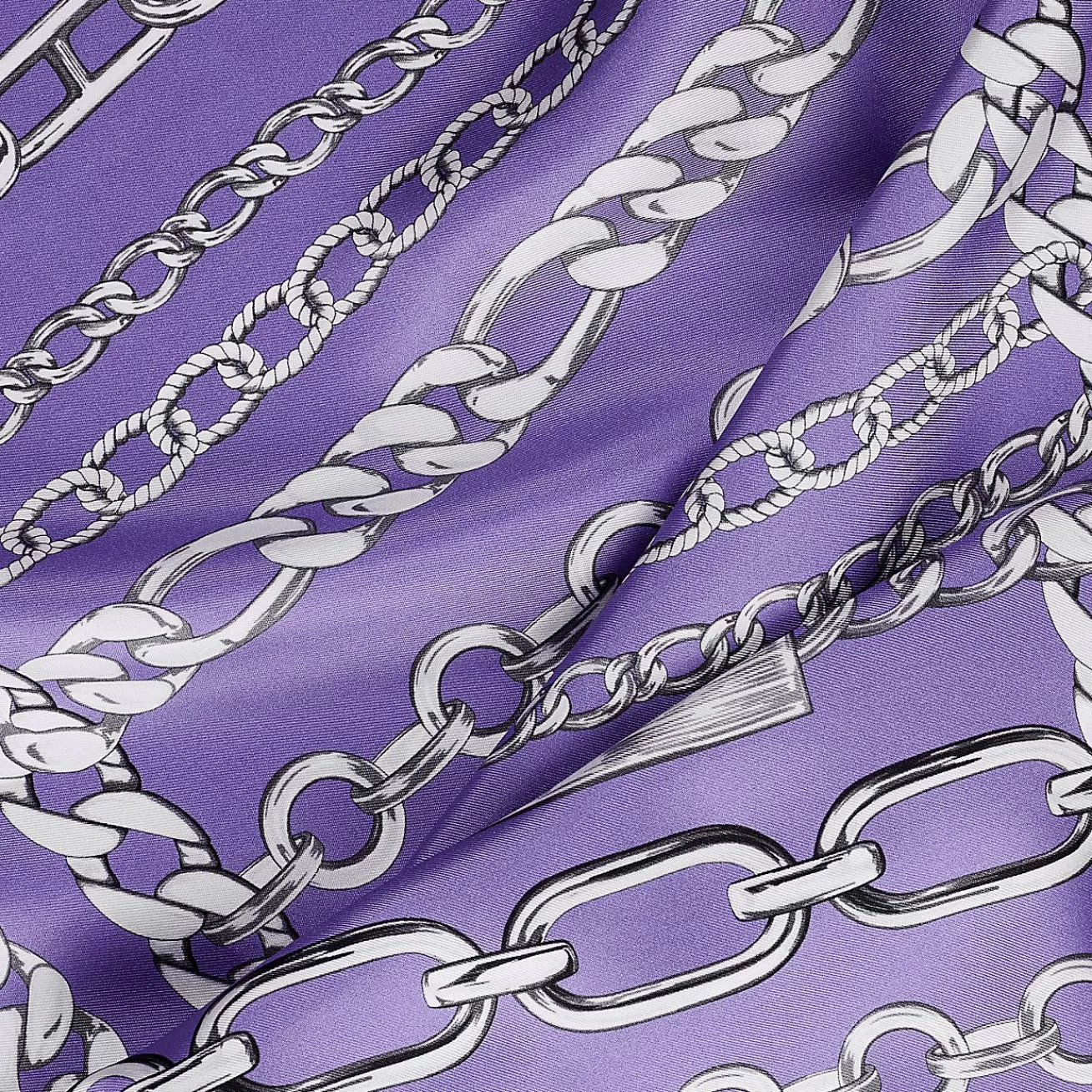 Tiffany & Co. Return to Tiffany® Chains Square Scarf in Lavender Silk | ^Women Scarves & Stoles | Women's Accessories