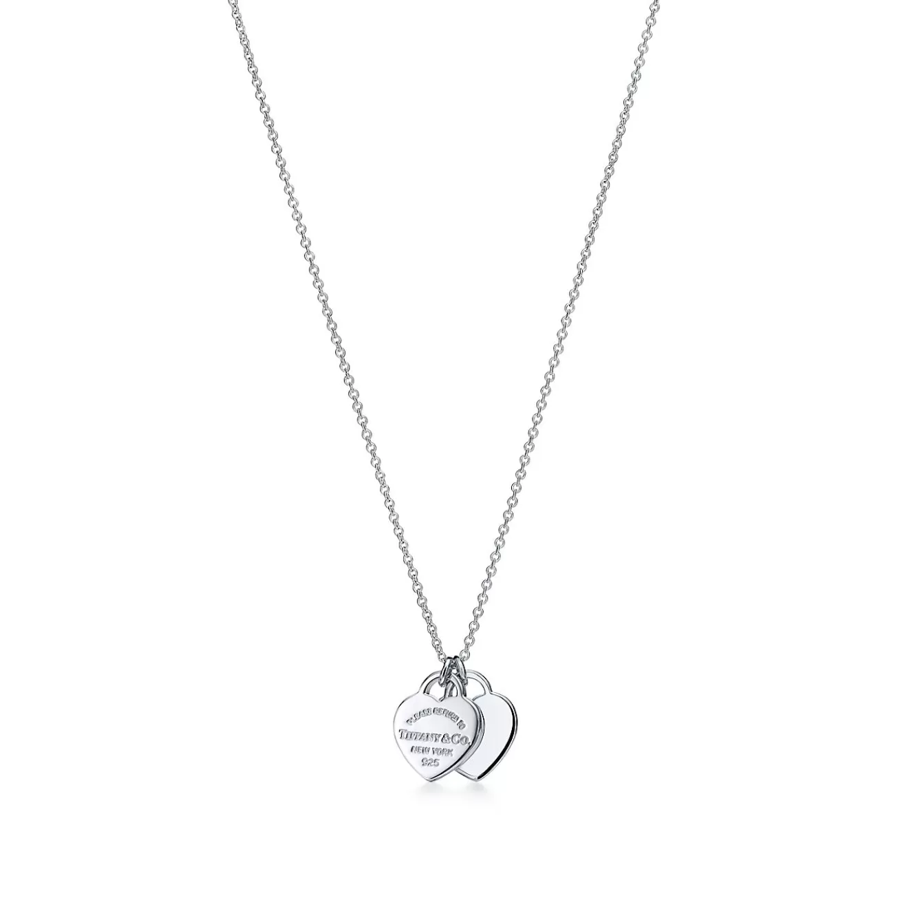 Tiffany & Co. Return to Tiffany® Double Heart Tag Pendant in Silver, Mini | ^ Necklaces & Pendants | Gifts for Her