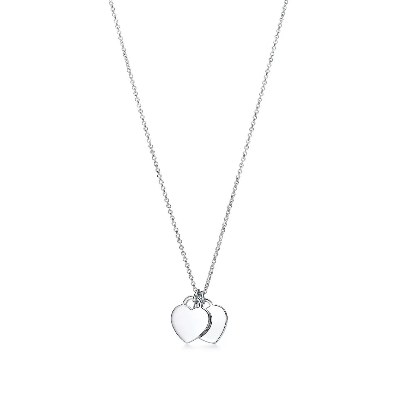 Tiffany & Co. Return to Tiffany® Double Heart Tag Pendant in Silver, Mini | ^ Necklaces & Pendants | Gifts for Her