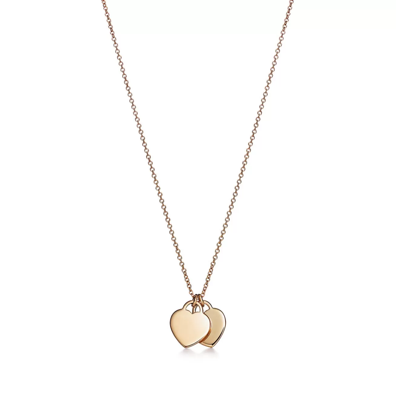 Tiffany & Co. Return to Tiffany® Double Heart Tag Pendant in Yellow Gold, Mini | ^ Necklaces & Pendants | Gifts for Her