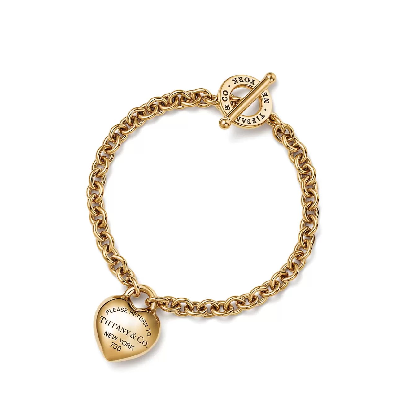 Tiffany & Co. Return to Tiffany® Full Heart Toggle Bracelet in Yellow Gold | ^ Bracelets | New Jewelry