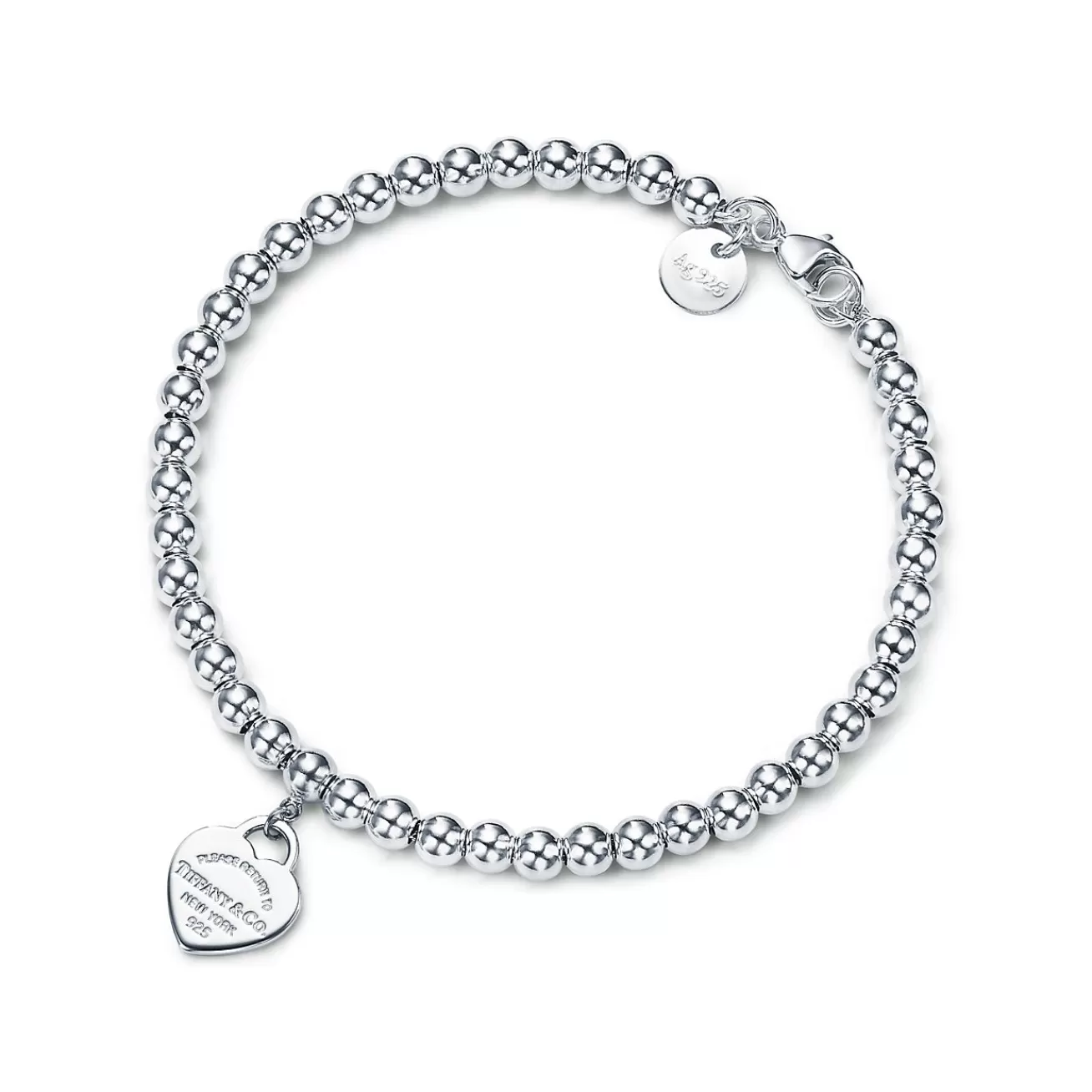 Tiffany & Co. Return to Tiffany® Heart Tag Bead Bracelet in Silver | ^ Bracelets | Sterling Silver Jewelry