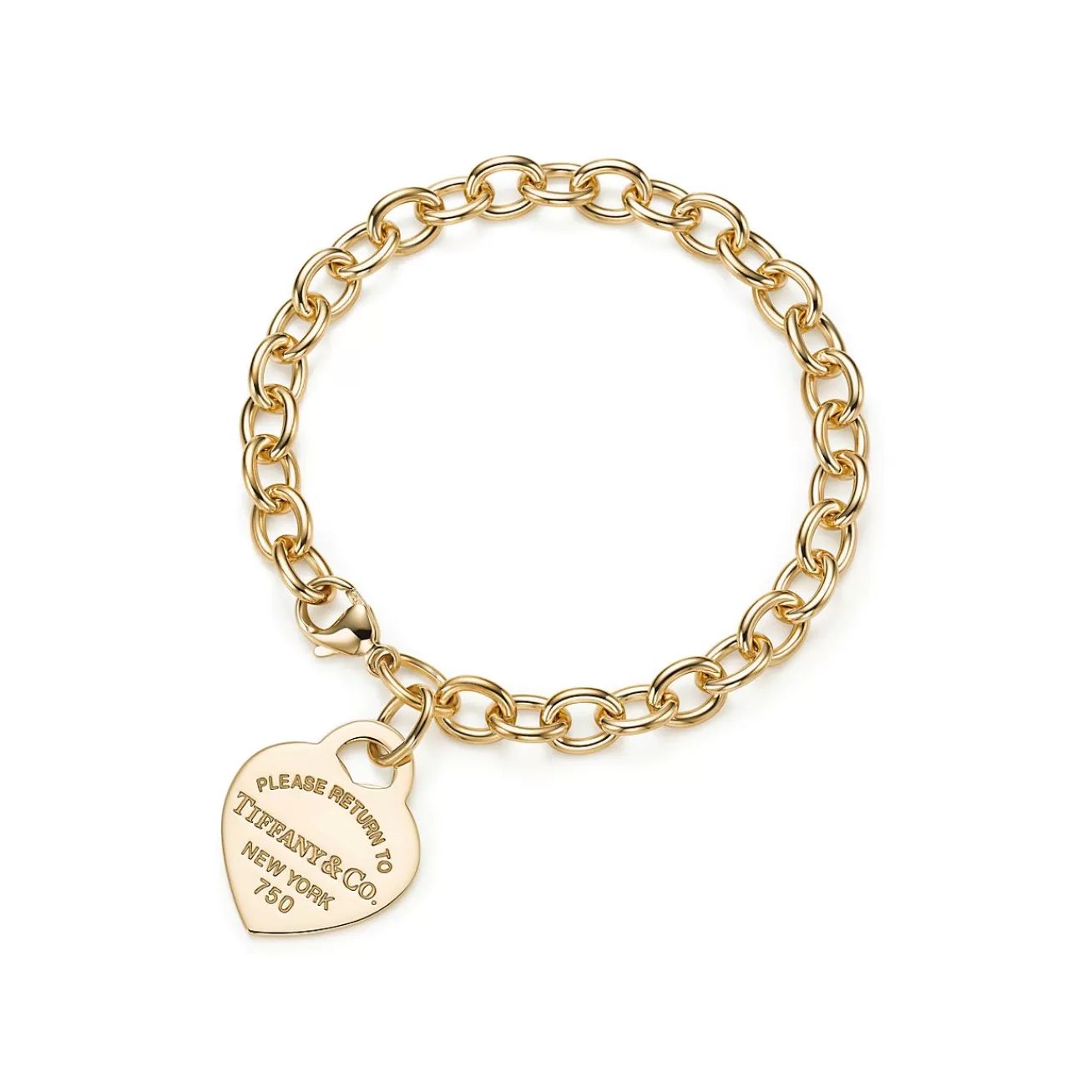 Tiffany & Co. Return to Tiffany® Heart Tag Bracelet in Yellow Gold, Medium | ^ Bracelets | Gold Jewelry