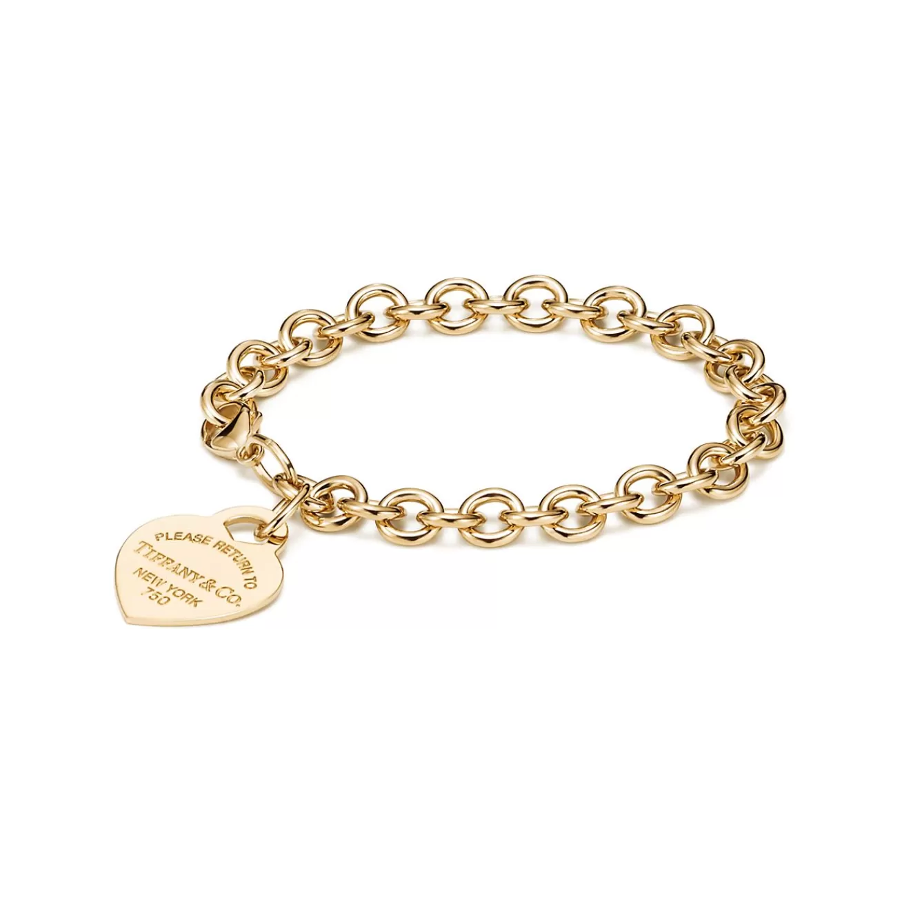 Tiffany & Co. Return to Tiffany® Heart Tag Bracelet in Yellow Gold, Medium | ^ Bracelets | Gold Jewelry