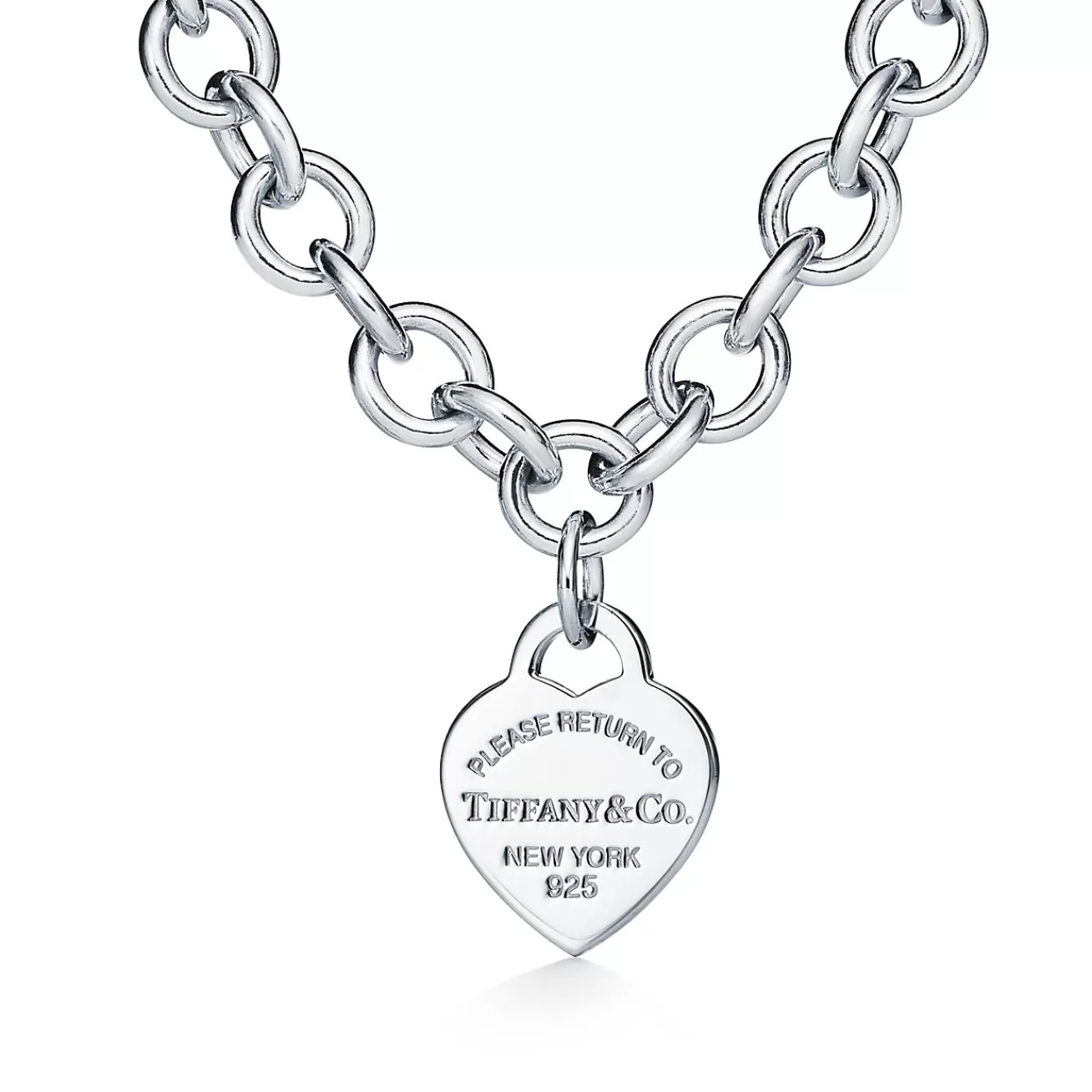 Tiffany & Co. Return to Tiffany® Heart Tag Chain Link Necklace in Silver | ^ Necklaces & Pendants | Gifts for Her