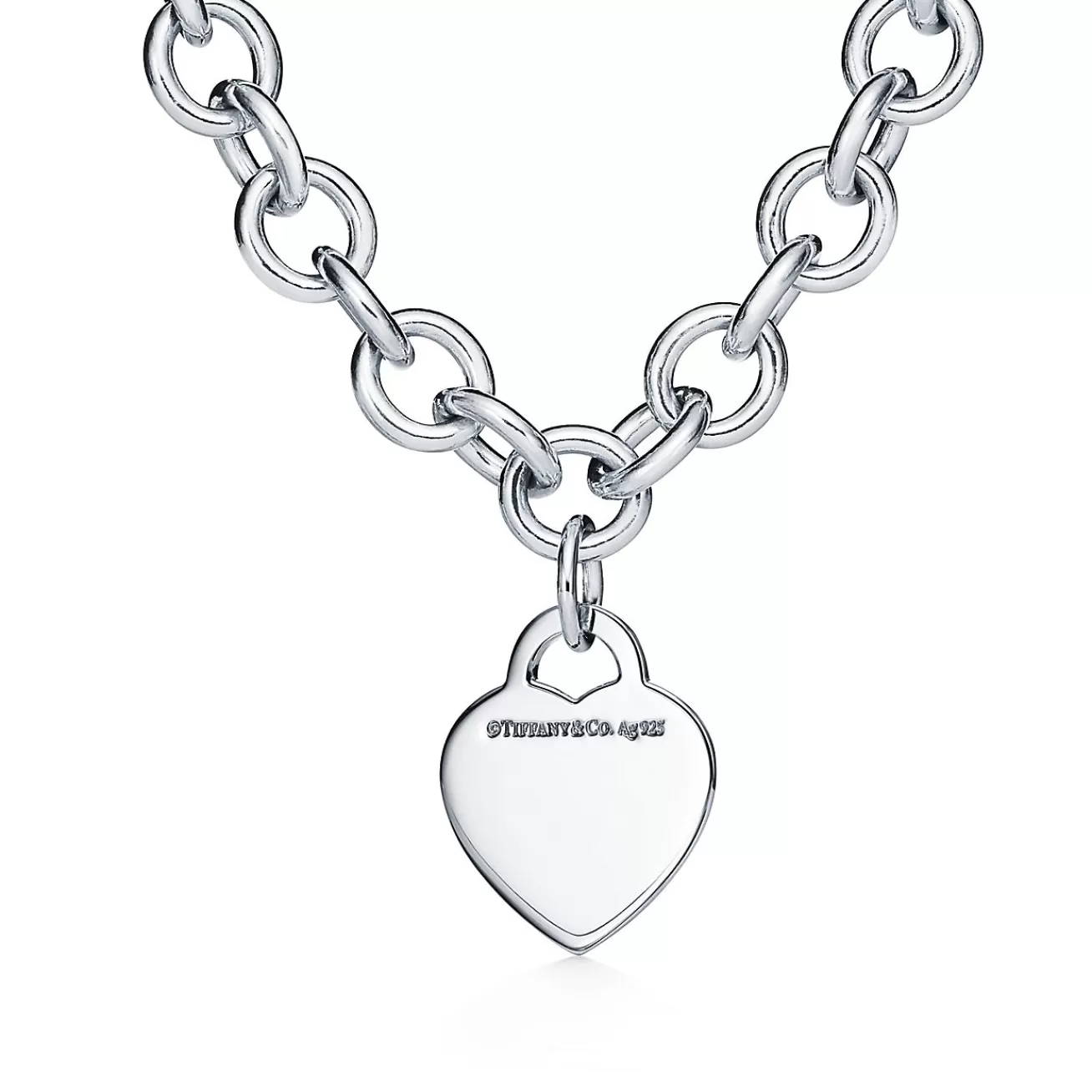 Tiffany & Co. Return to Tiffany® Heart Tag Chain Link Necklace in Silver | ^ Necklaces & Pendants | Gifts for Her