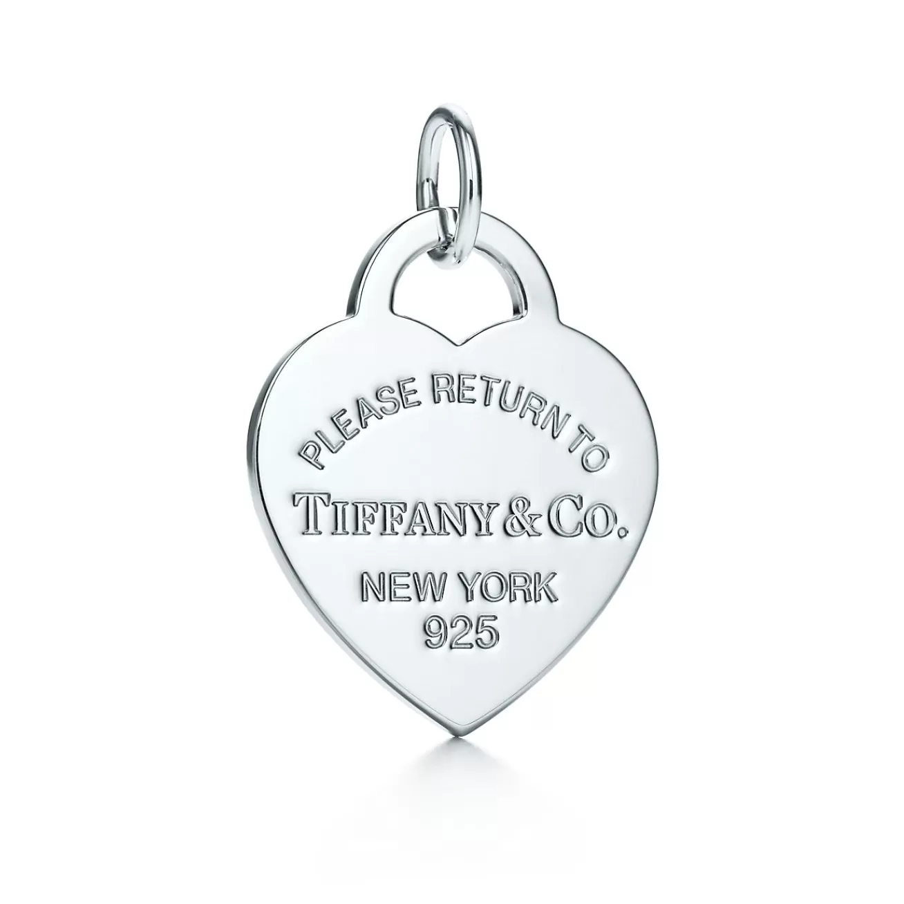 Tiffany & Co. Return to Tiffany™ heart tag charm in sterling silver on a chain. | ^ Sterling Silver Jewelry | Return to Tiffany®