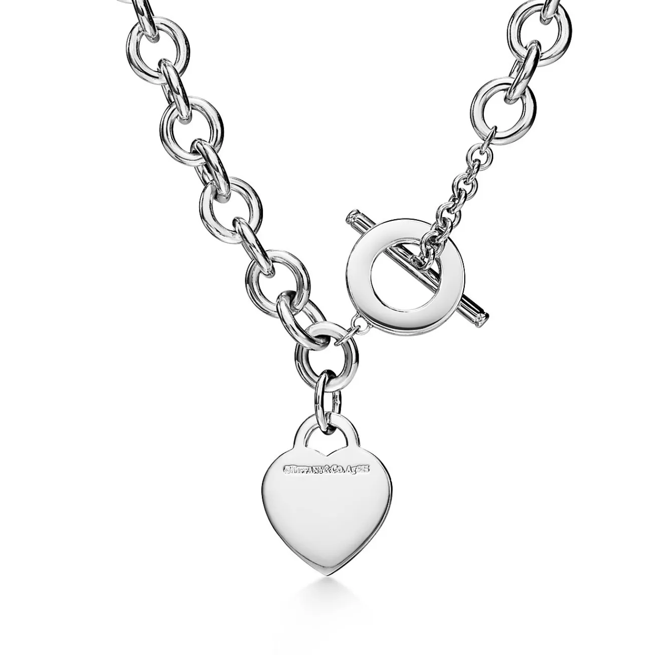 Tiffany & Co. Return to Tiffany® Heart Tag Necklace in Silver with a Diamond, Medium | ^ Necklaces & Pendants | Gifts for Her