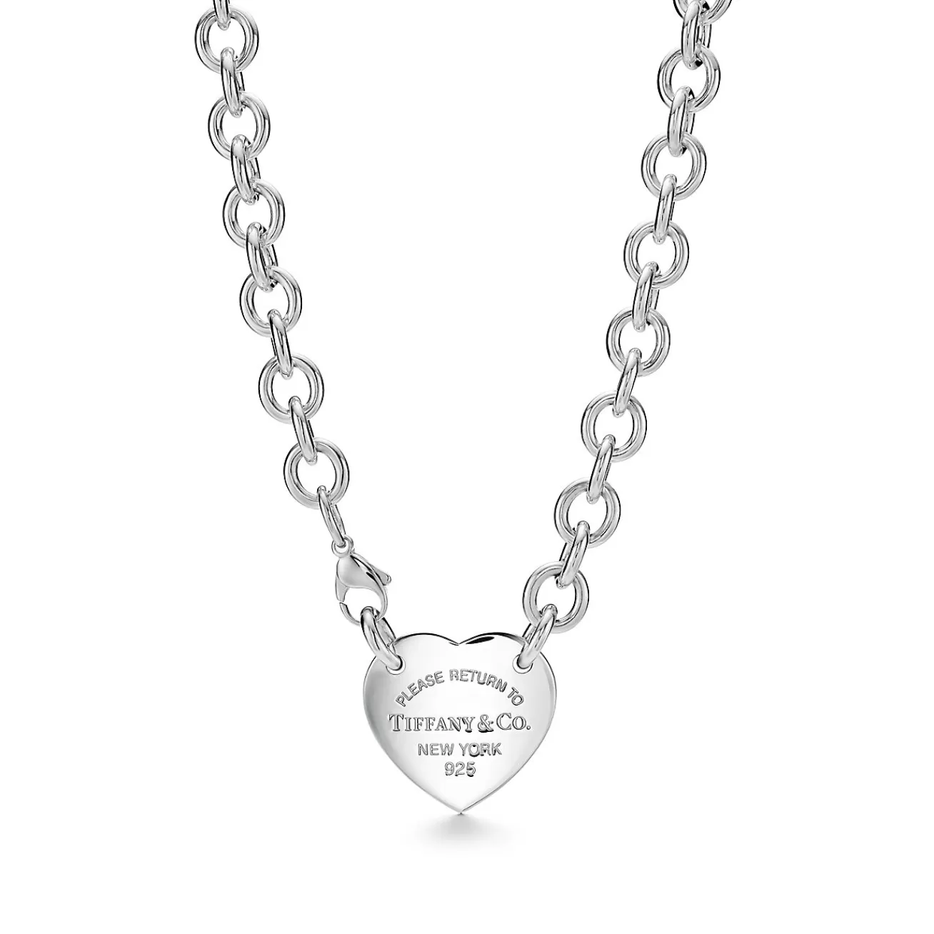 Tiffany & Co. Return to Tiffany® heart tag necklace in sterling silver, 15.5". | ^ Necklaces & Pendants | Bold Silver Jewelry