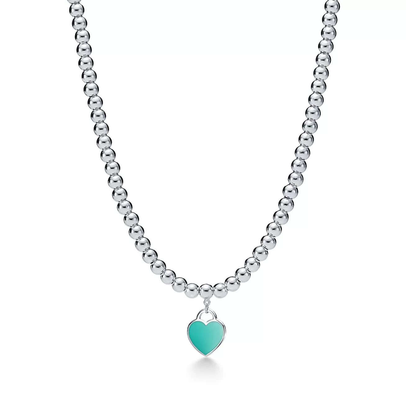 Tiffany & Co. Return to Tiffany® heart tag necklace in sterling silver with enamel finish. | ^ Necklaces & Pendants | Sterling Silver Jewelry