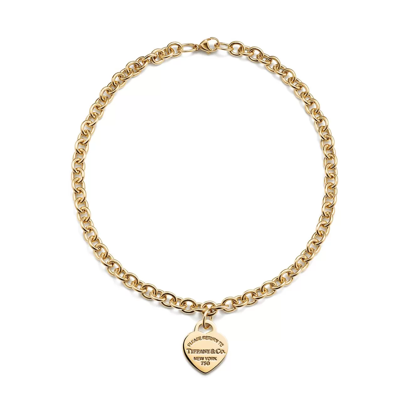 Tiffany & Co. Return to Tiffany® Heart Tag Necklace in Yellow Gold, Medium | ^ Necklaces & Pendants | Gold Jewelry