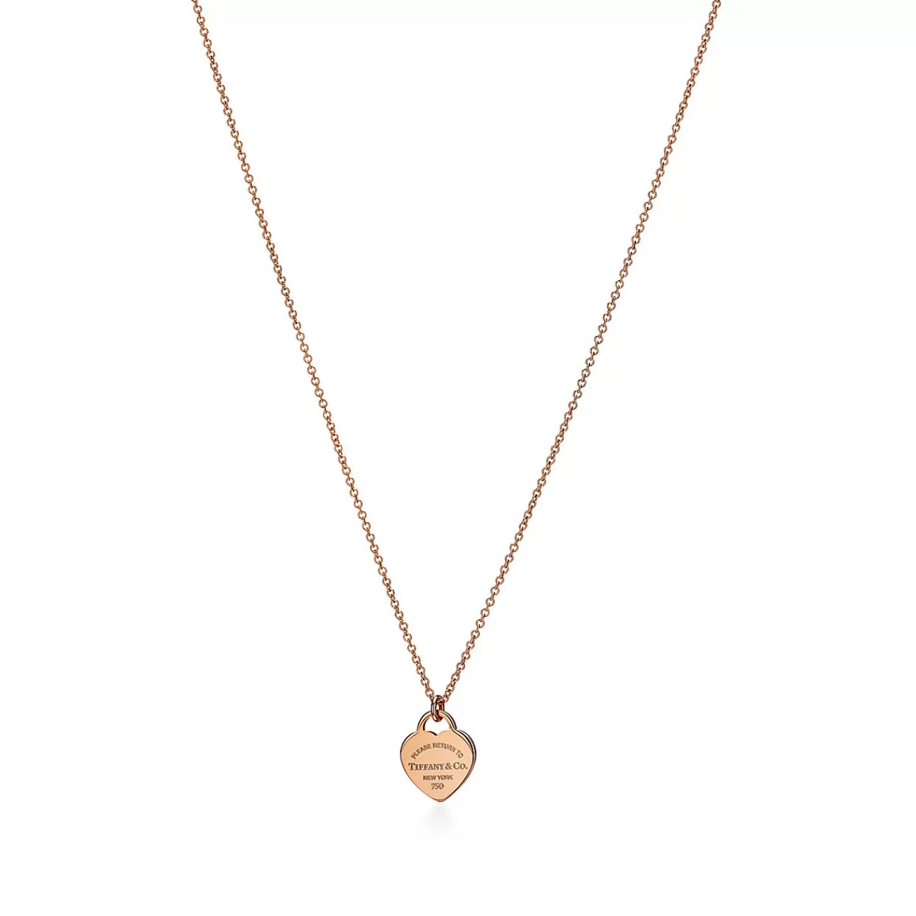 Tiffany & Co. Return to Tiffany® Heart Tag Pendant in Rose Gold, Mini | ^ Necklaces & Pendants | Rose Gold Jewelry