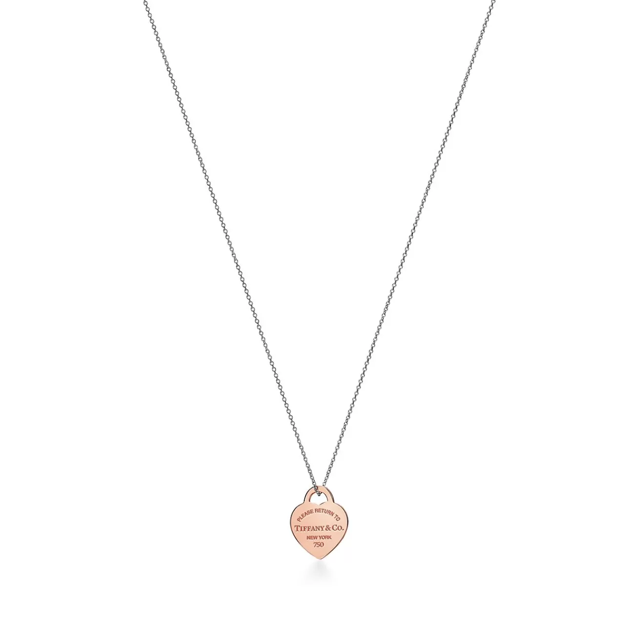 Tiffany & Co. Return to Tiffany® Heart Tag Pendant in Sterling Silver and Rose Gold, Small | ^ Necklaces & Pendants | Rose Gold Jewelry