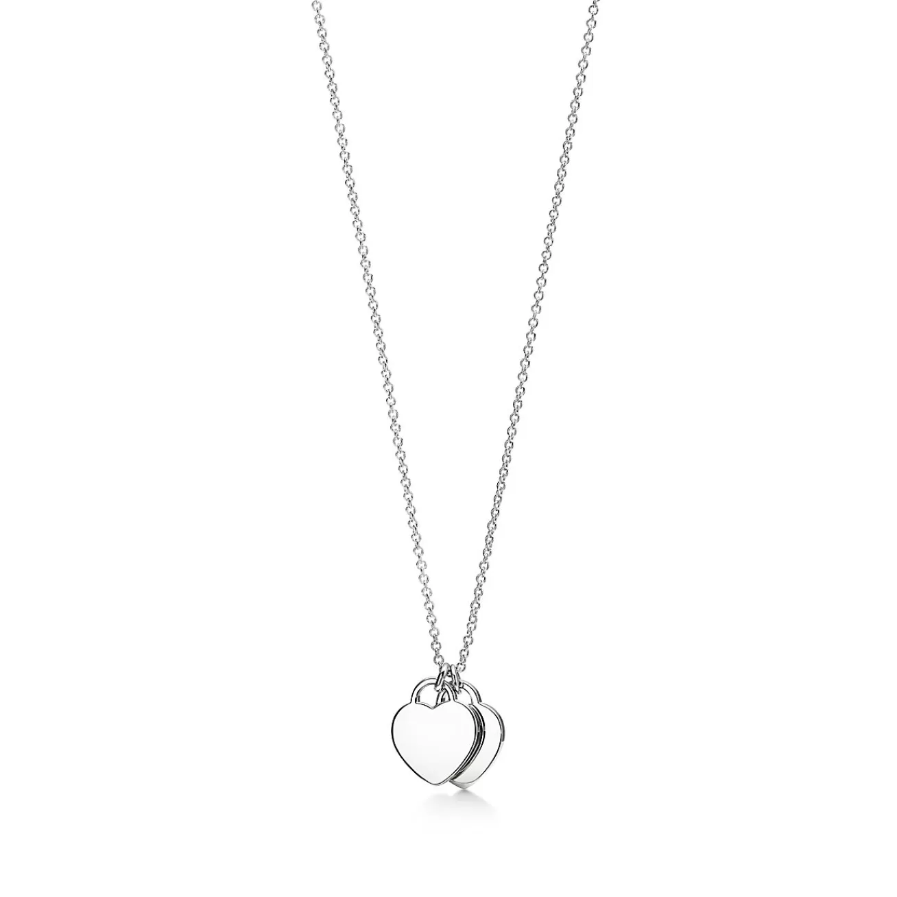 Tiffany & Co. Return to Tiffany® Heart Tag Pendant in Sterling Silver with a Diamond, Mini | ^ Necklaces & Pendants | Dainty Jewelry