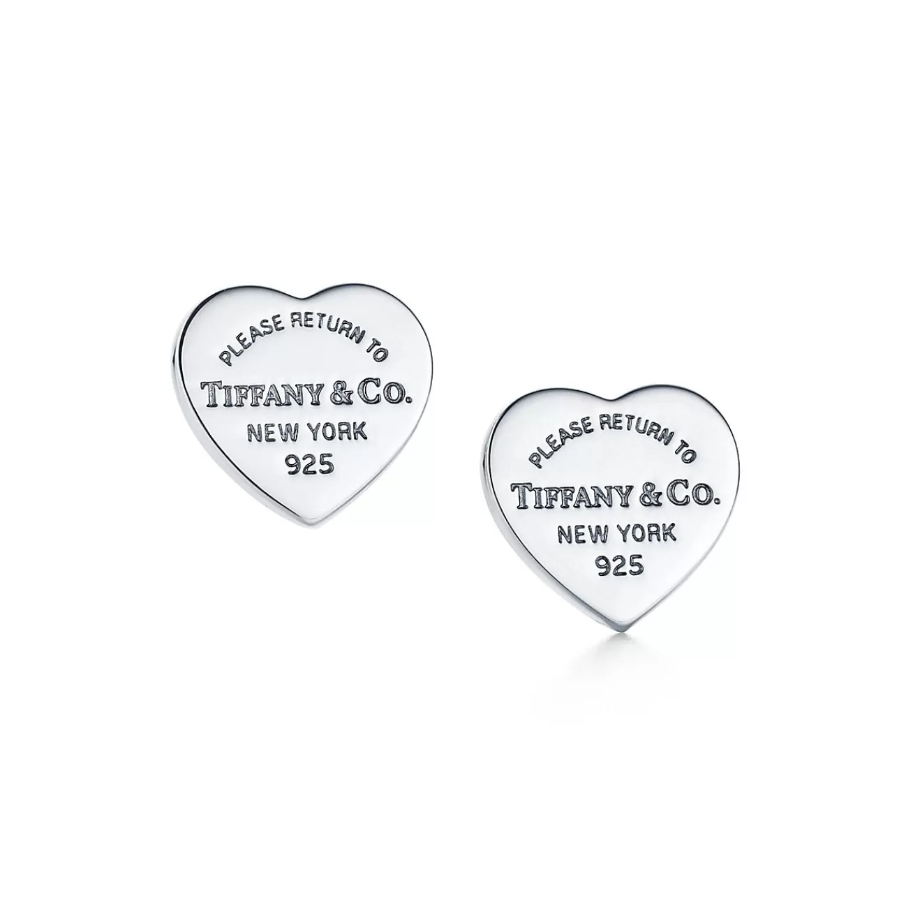 Tiffany & Co. Return to Tiffany® Heart Tag Stud Earrings in Silver, Mini | ^ Earrings | Gifts for Her