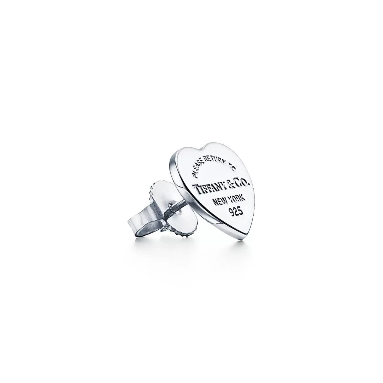 Tiffany & Co. Return to Tiffany® Heart Tag Stud Earrings in Silver, Mini | ^ Earrings | Gifts for Her