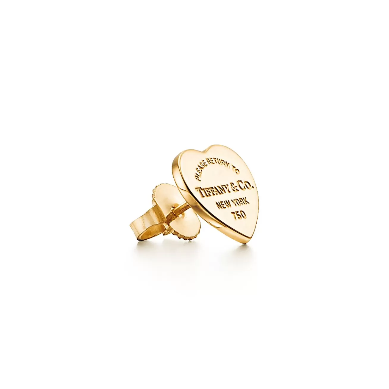 Tiffany & Co. Return to Tiffany® Heart Tag Stud Earrings in Yellow Gold, Mini | ^ Earrings | Gifts for Her