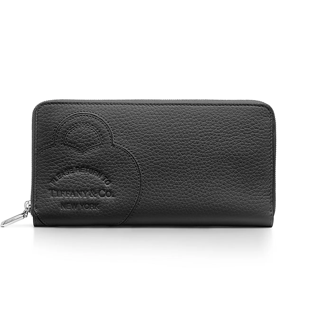 Tiffany & Co. Return to Tiffany® Large Zip Wallet in Black Leather | ^Women Small Leather Goods | Women's Accessories