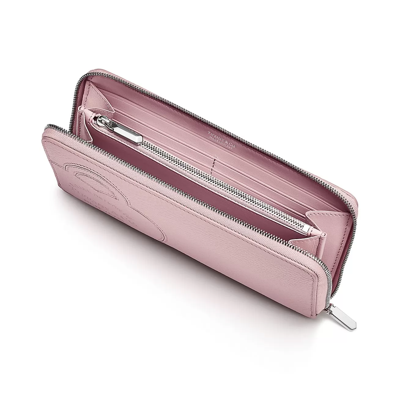 Tiffany & Co. Return to Tiffany® Large Zip Wallet in Crystal Pink Leather | ^Women Small Leather Goods | Women's Accessories