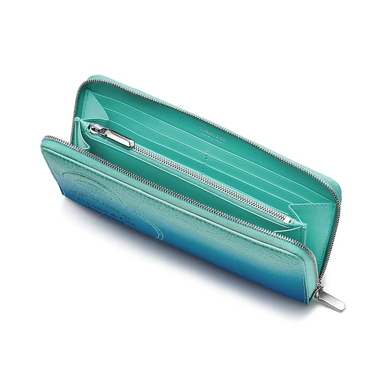 Tiffany & Co. Return to Tiffany® Large Zip Wallet in Infinity Blue Leather | ^Women Small Leather Goods | Women's Accessories