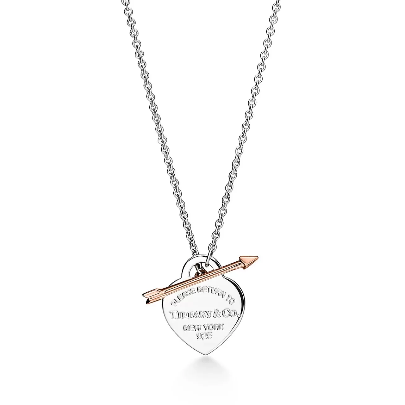 Tiffany & Co. Return to Tiffany® Lovestruck Heart Tag Pendant in Silver and Rose Gold, Medium | ^ Necklaces & Pendants | Gifts for Her