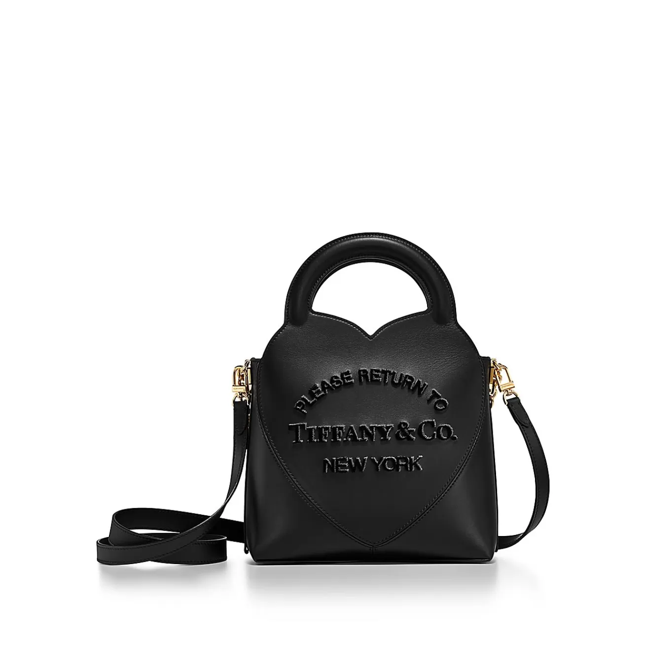 Tiffany & Co. Return to Tiffany® Mini Charm Tote Bag in Black Leather | ^Women Bags | Women's Accessories