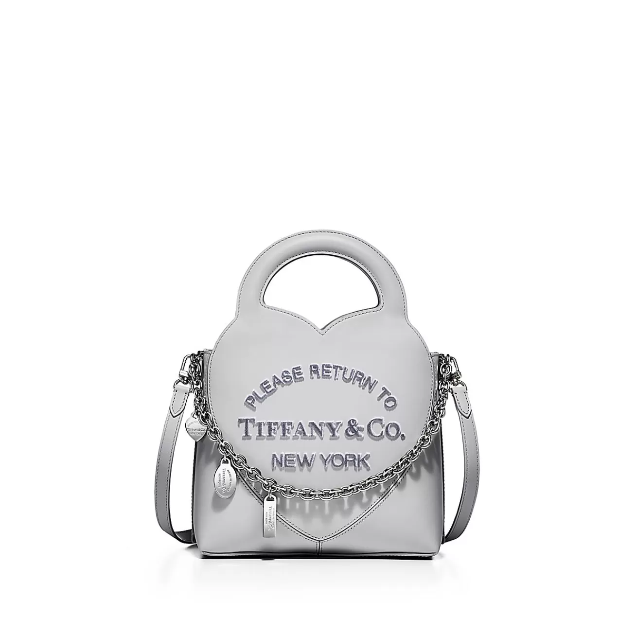 Tiffany & Co. Return to Tiffany® Mini Charm Tote Bag in Gray Leather | ^Women Bags | Women's Accessories