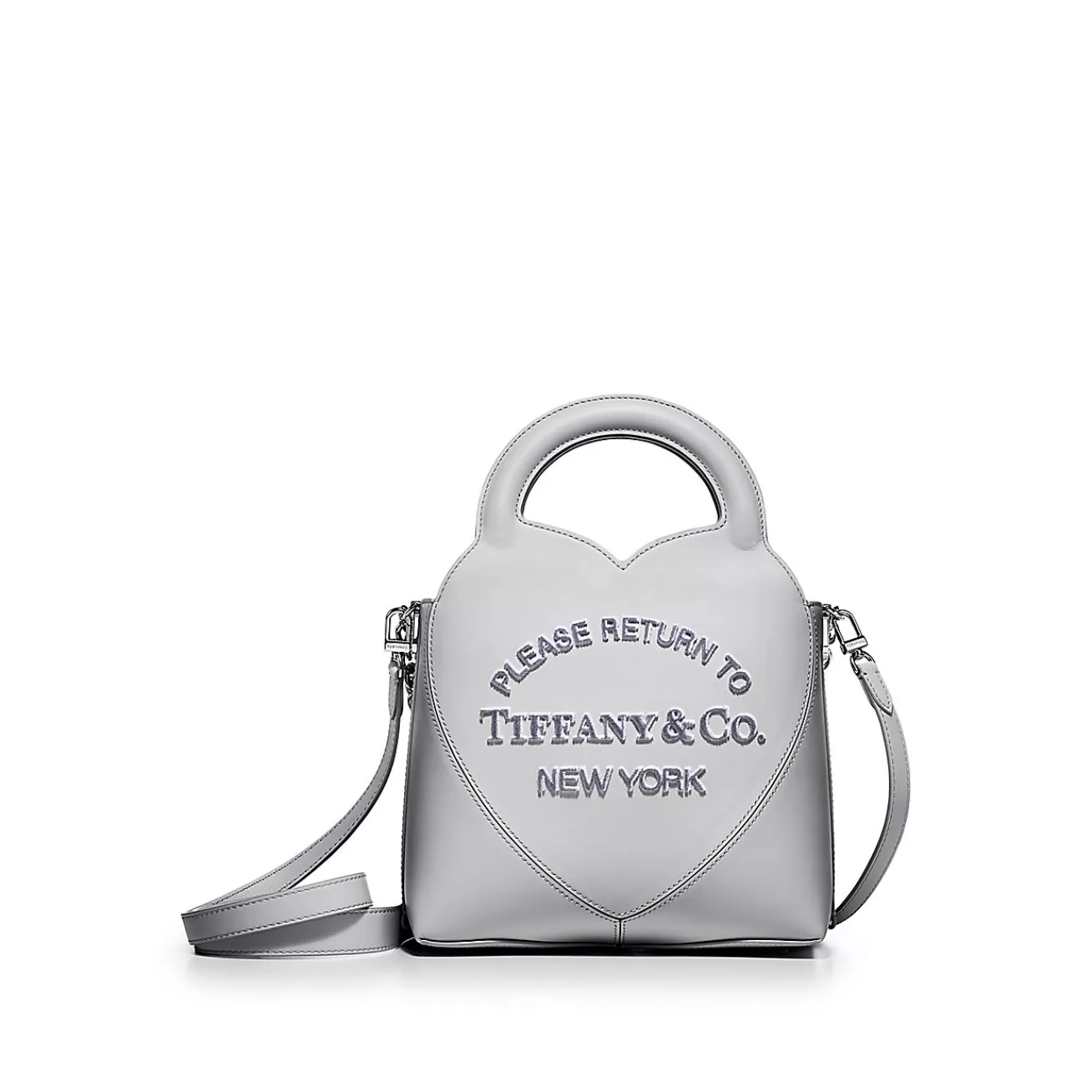 Tiffany & Co. Return to Tiffany® Mini Charm Tote Bag in Gray Leather | ^Women Bags | Women's Accessories
