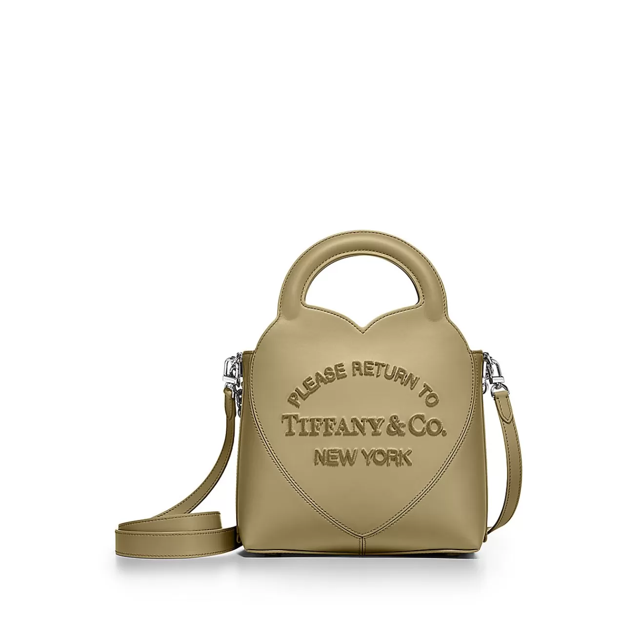 Tiffany & Co. Return to Tiffany® Mini Charm Tote Bag in Khaki Leather | ^Women Bags | Women's Accessories