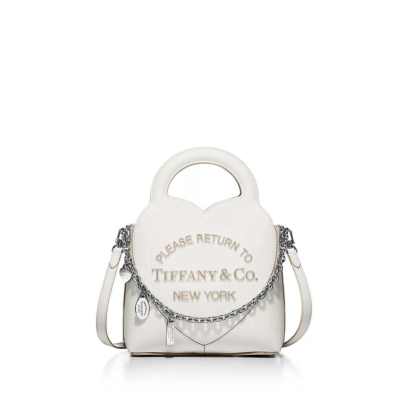 Tiffany & Co. Return to Tiffany® Mini Charm Tote Bag in White Leather | ^Women Bags | Women's Accessories