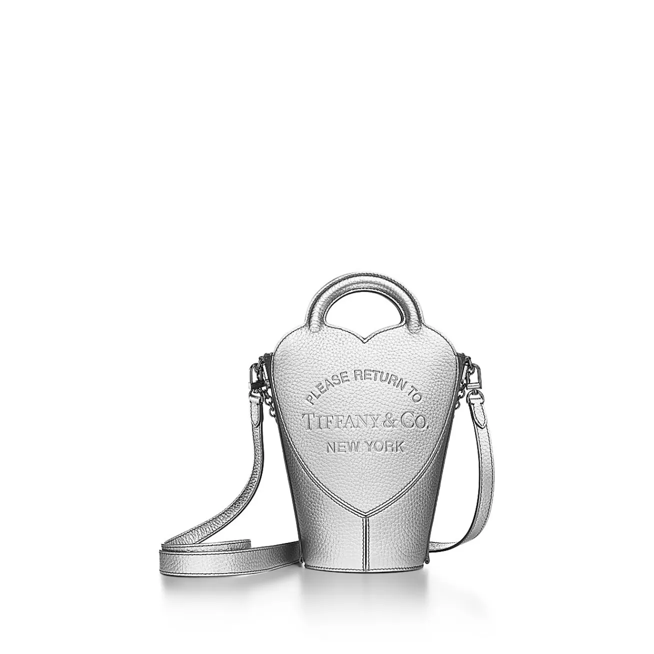 Tiffany & Co. Return to Tiffany® Mini Crossbody Bag in Silver-colored Leather | ^Women Bags | Women's Accessories