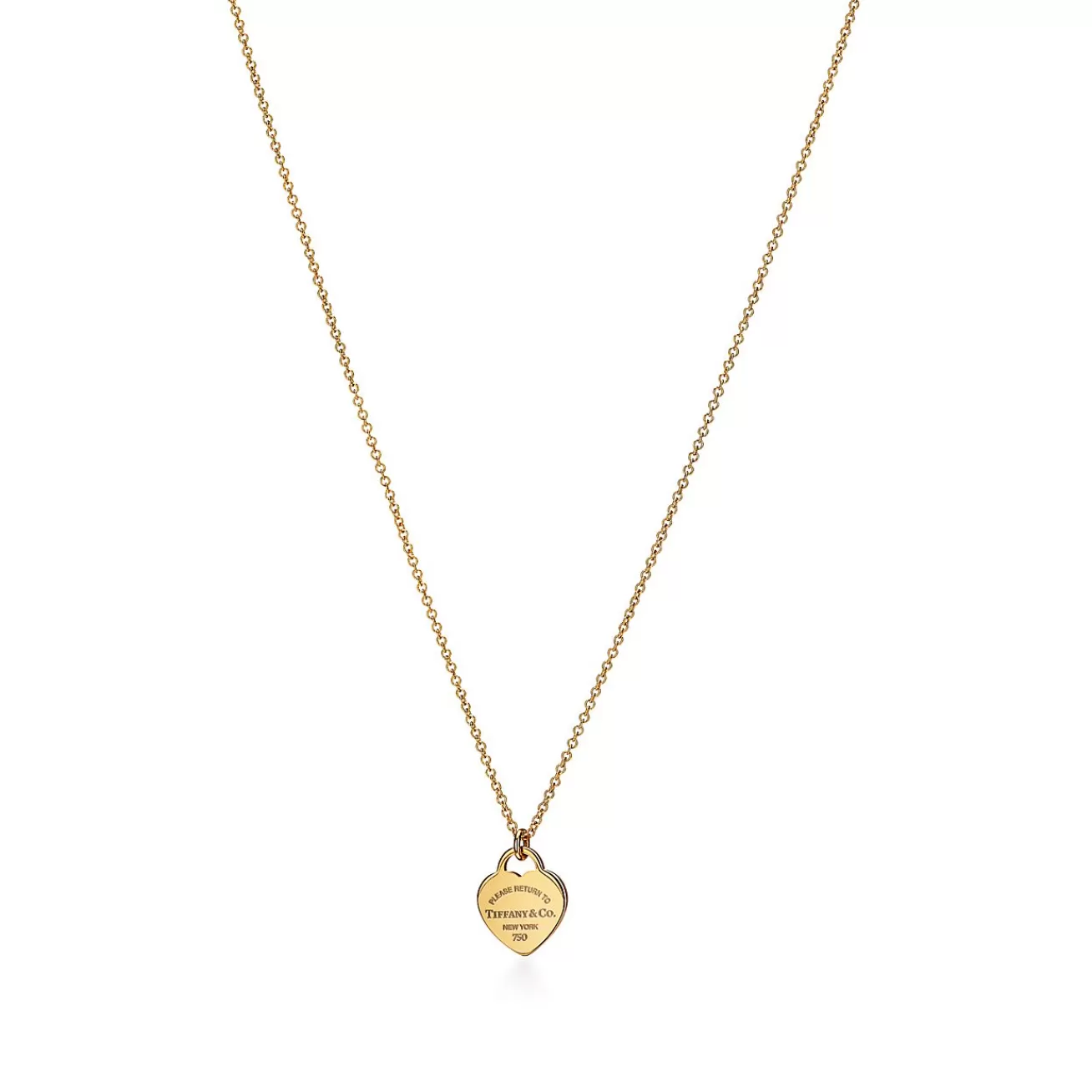 Tiffany & Co. Return to Tiffany® Mini Heart Tag Pendant in Yellow Gold | ^ Necklaces & Pendants | Gifts for Her