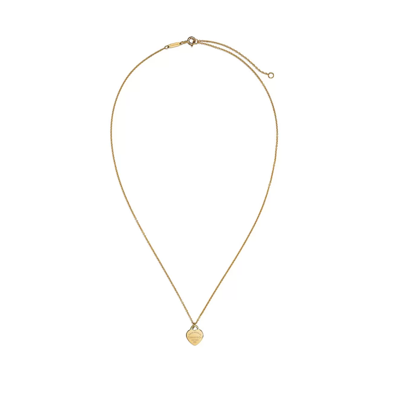 Tiffany & Co. Return to Tiffany® Mini Heart Tag Pendant in Yellow Gold | ^ Necklaces & Pendants | Gifts for Her