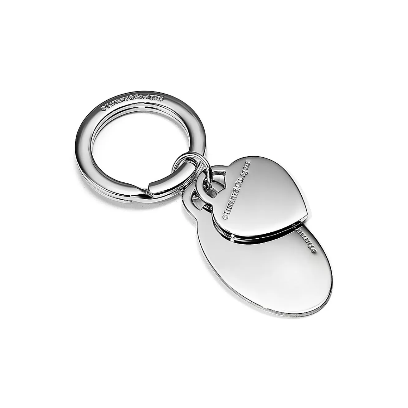 Tiffany & Co. Return to Tiffany® Oval and Heart Tag Key Ring in Silver with Tiffany Blue® | ^Women Tiffany Blue® Gifts | Key Rings