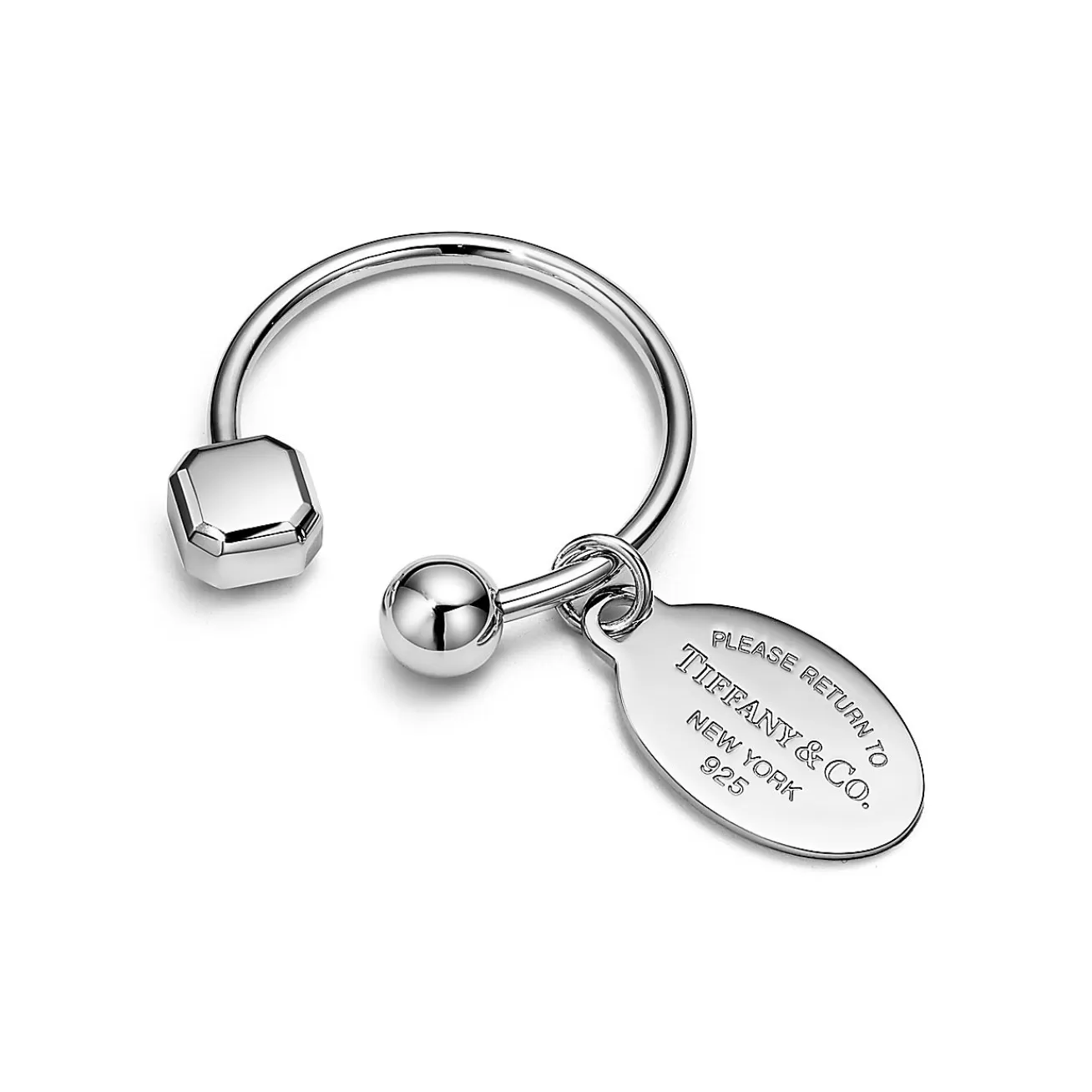 Tiffany & Co. Return to Tiffany® Oval Tag Screwball Key Ring in Sterling Silver | ^Women Business Gifts | Key Rings