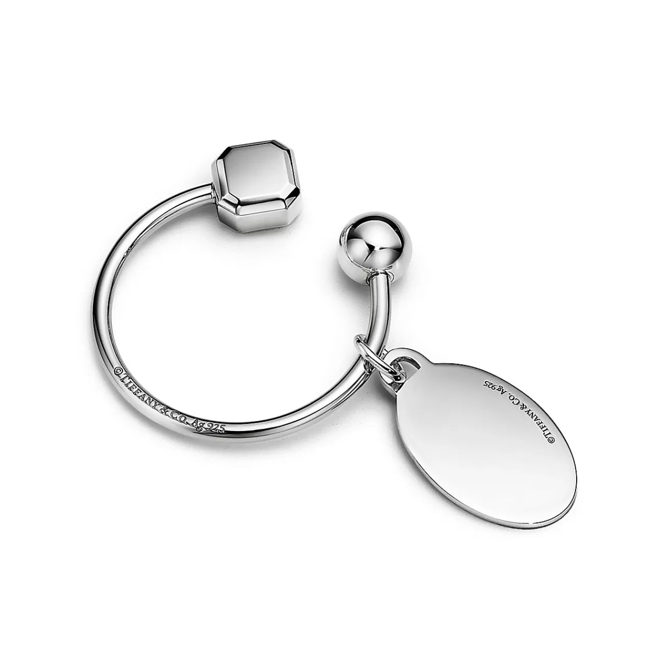 Tiffany & Co. Return to Tiffany® Oval Tag Screwball Key Ring in Sterling Silver | ^Women Business Gifts | Key Rings