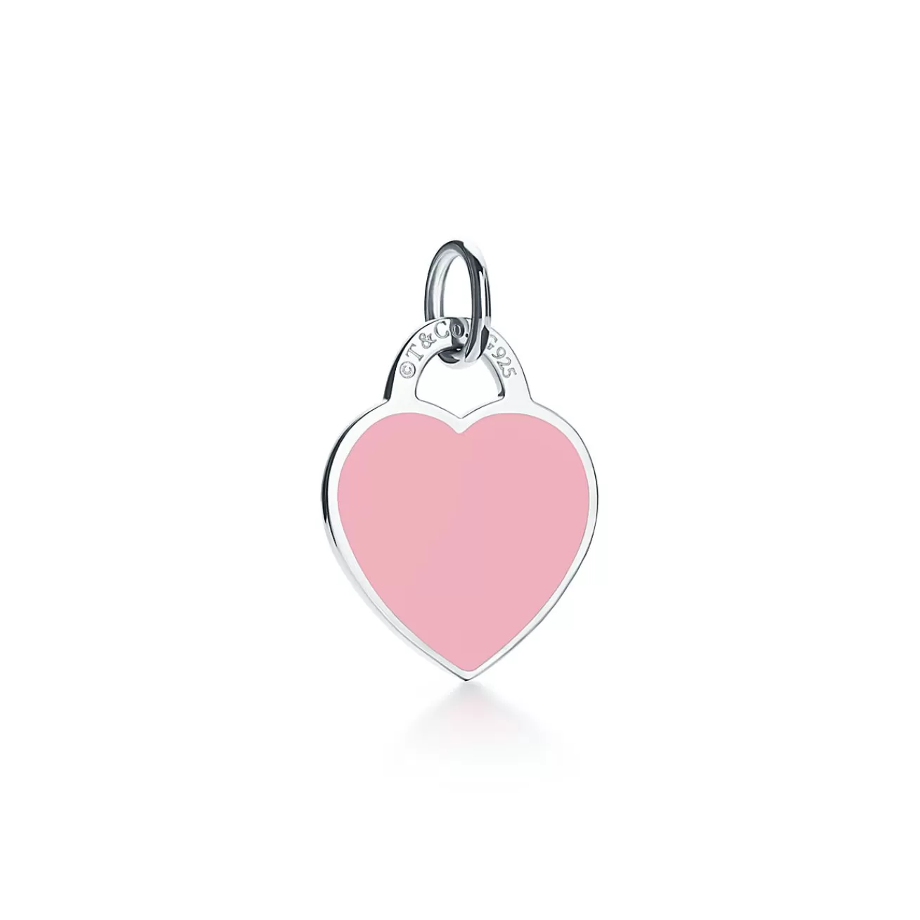 Tiffany & Co. Return to Tiffany® Pink Heart Tag Charm in Silver, Small | ^ Return to Tiffany®