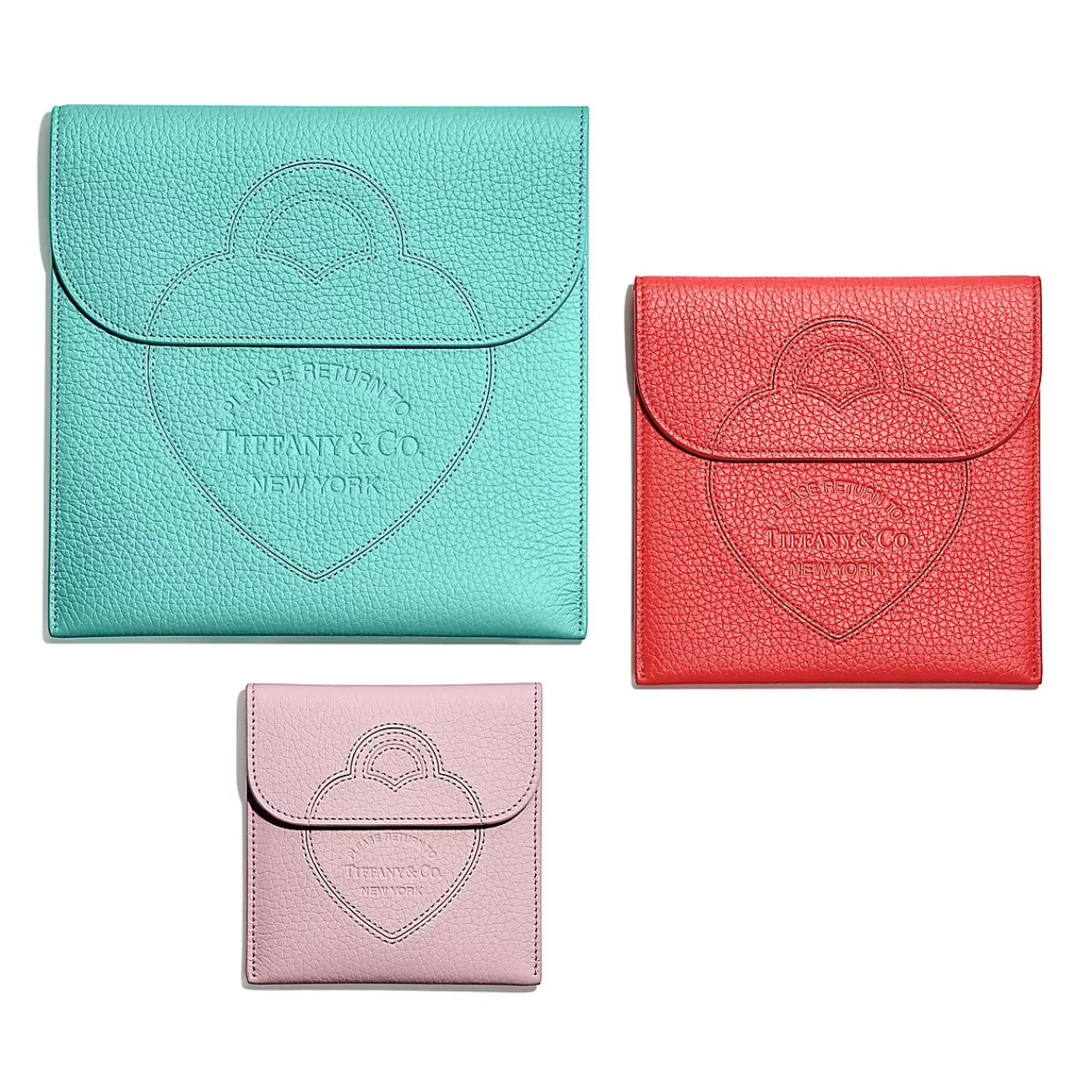 Tiffany & Co. Return to Tiffany® Pouch Set in Multi-colored Leather, Set of Three | ^Women Tiffany Blue® Gifts | Small Leather Goods