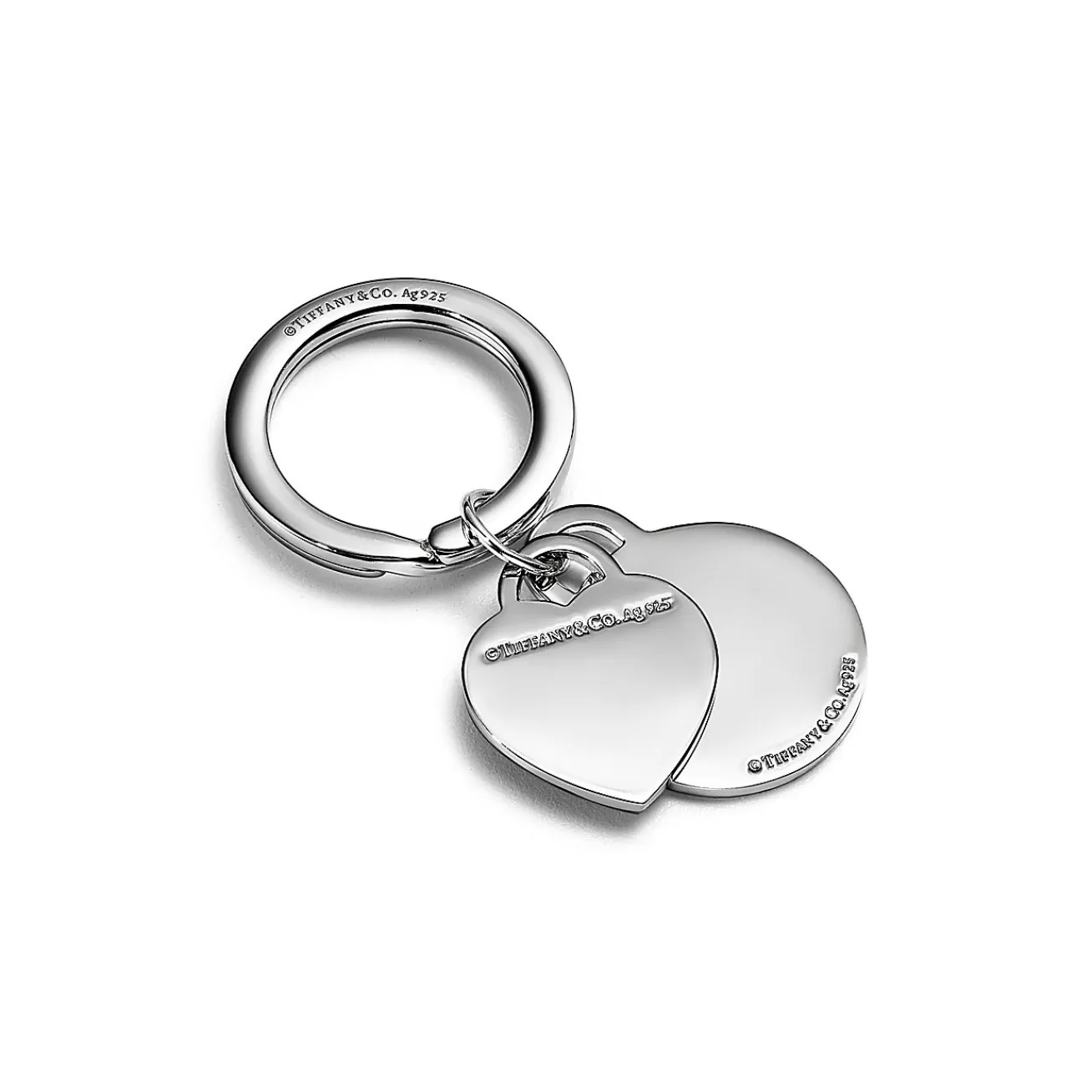 Tiffany & Co. Return to Tiffany® Round and Heart Tag Key Ring in Silver with Tiffany Blue® | ^Women Gifts $1,500 & Under | Tiffany Blue® Gifts