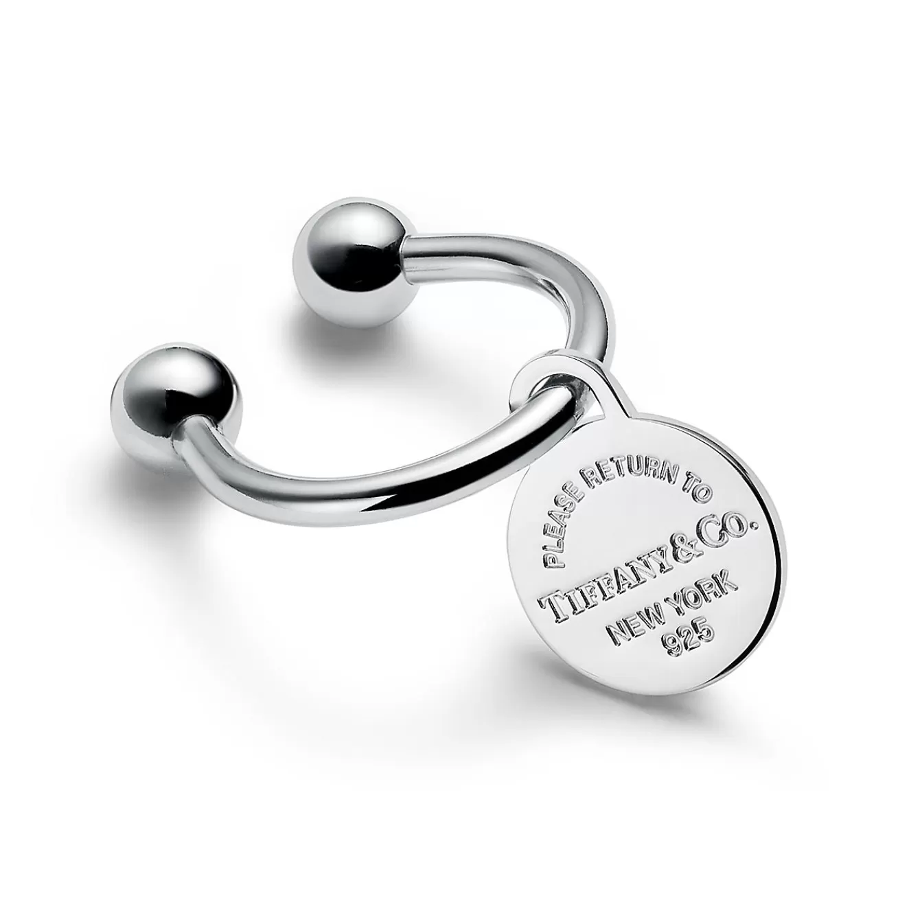 Tiffany & Co. Return to Tiffany® Round Tag Screwball Key Ring in Sterling Silver | ^Women Business Gifts | Key Rings