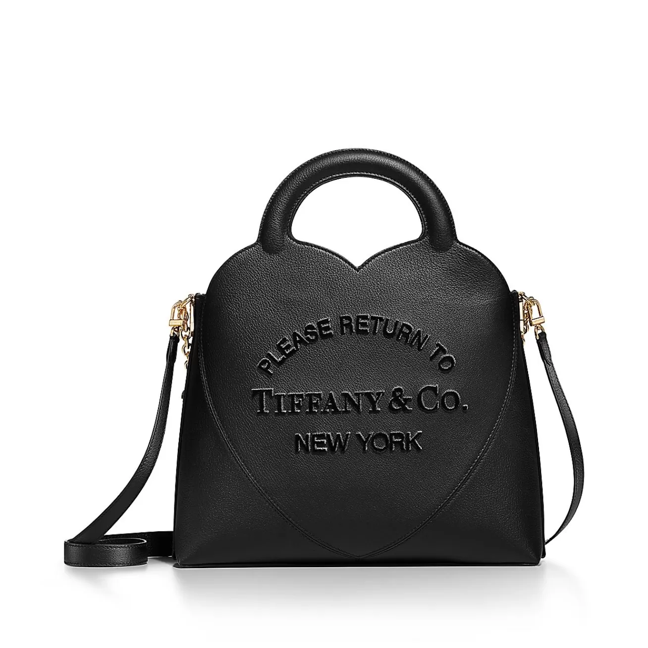 Tiffany & Co. Return to Tiffany® Small Charm Tote Bag in Black Leather | ^Women Bags | Women's Accessories