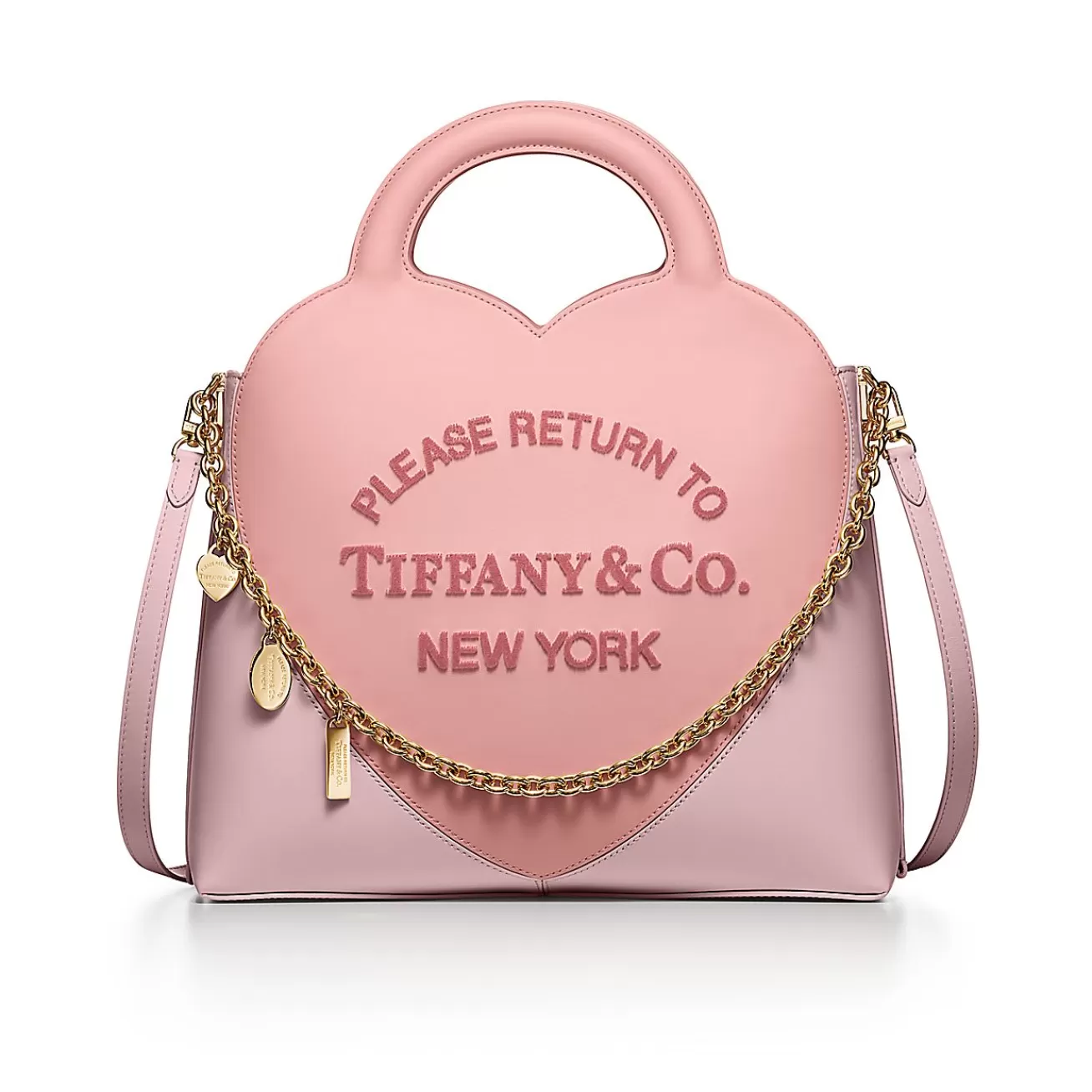 Tiffany & Co. Return to Tiffany® Small Charm Tote in Pink Colorblock Leather | ^Women Bags | Women's Accessories