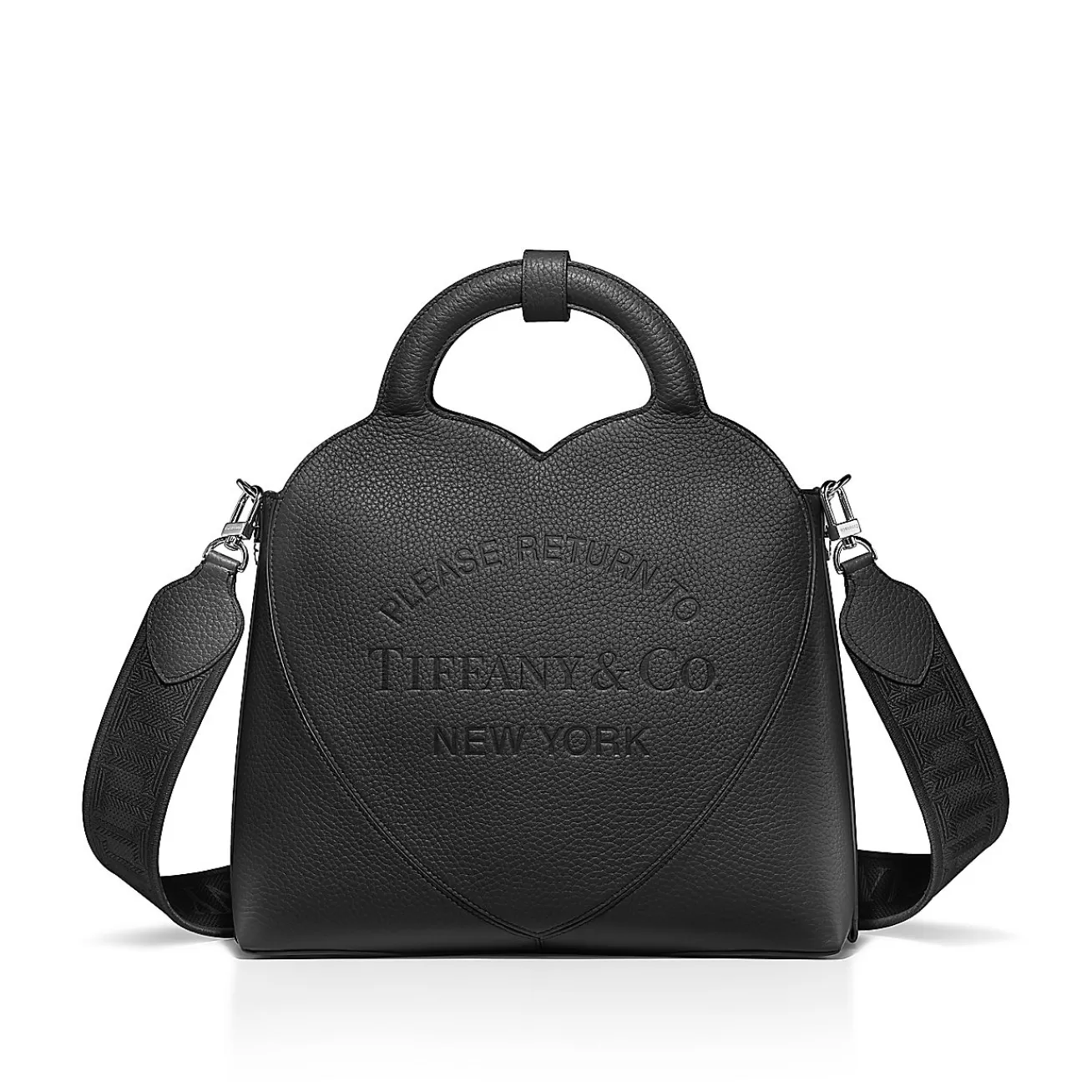 Tiffany & Co. Return to Tiffany® Small Tote Bag in Black Leather | ^Women Bags | Women's Accessories