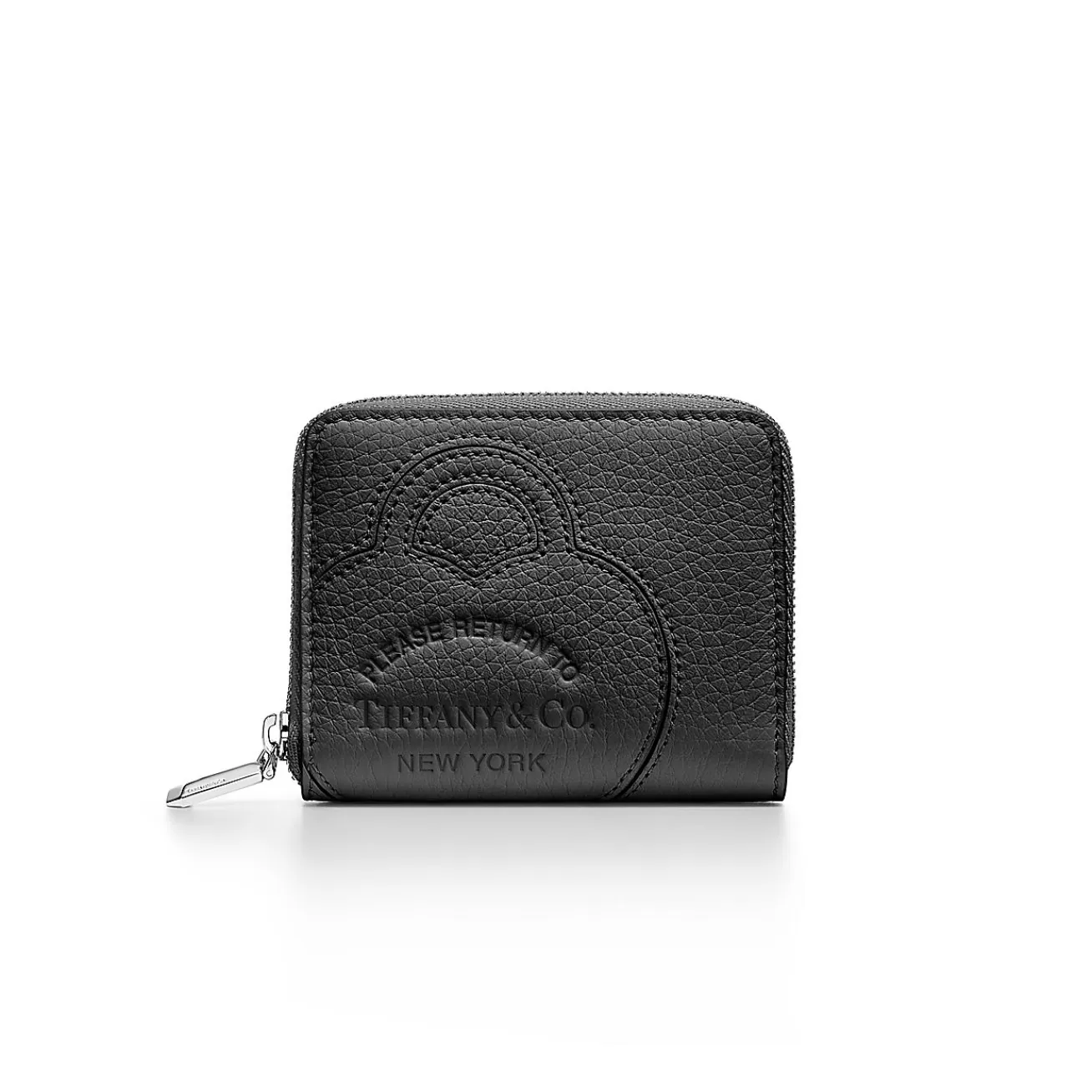 Tiffany & Co. Return to Tiffany® Small Zip Wallet in Black Leather | ^Women Small Leather Goods | Women's Accessories