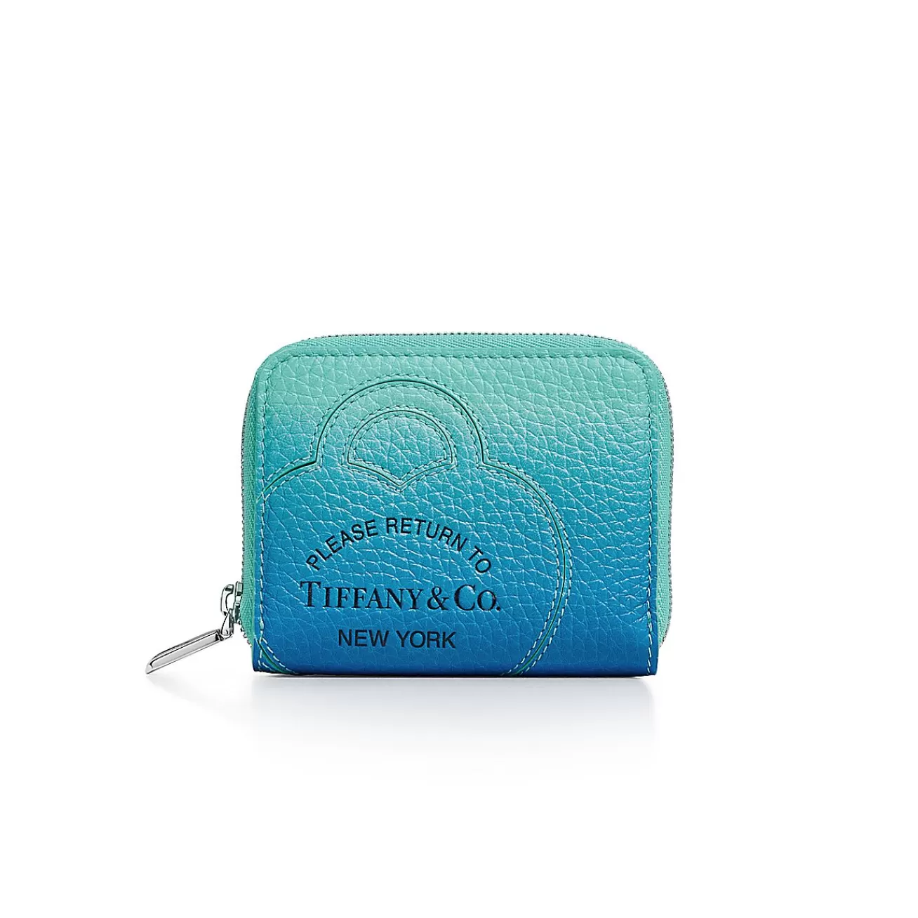 Tiffany & Co. Return to Tiffany® Small Zip Wallet in Infinity Blue Leather | ^Women Small Leather Goods | Women's Accessories