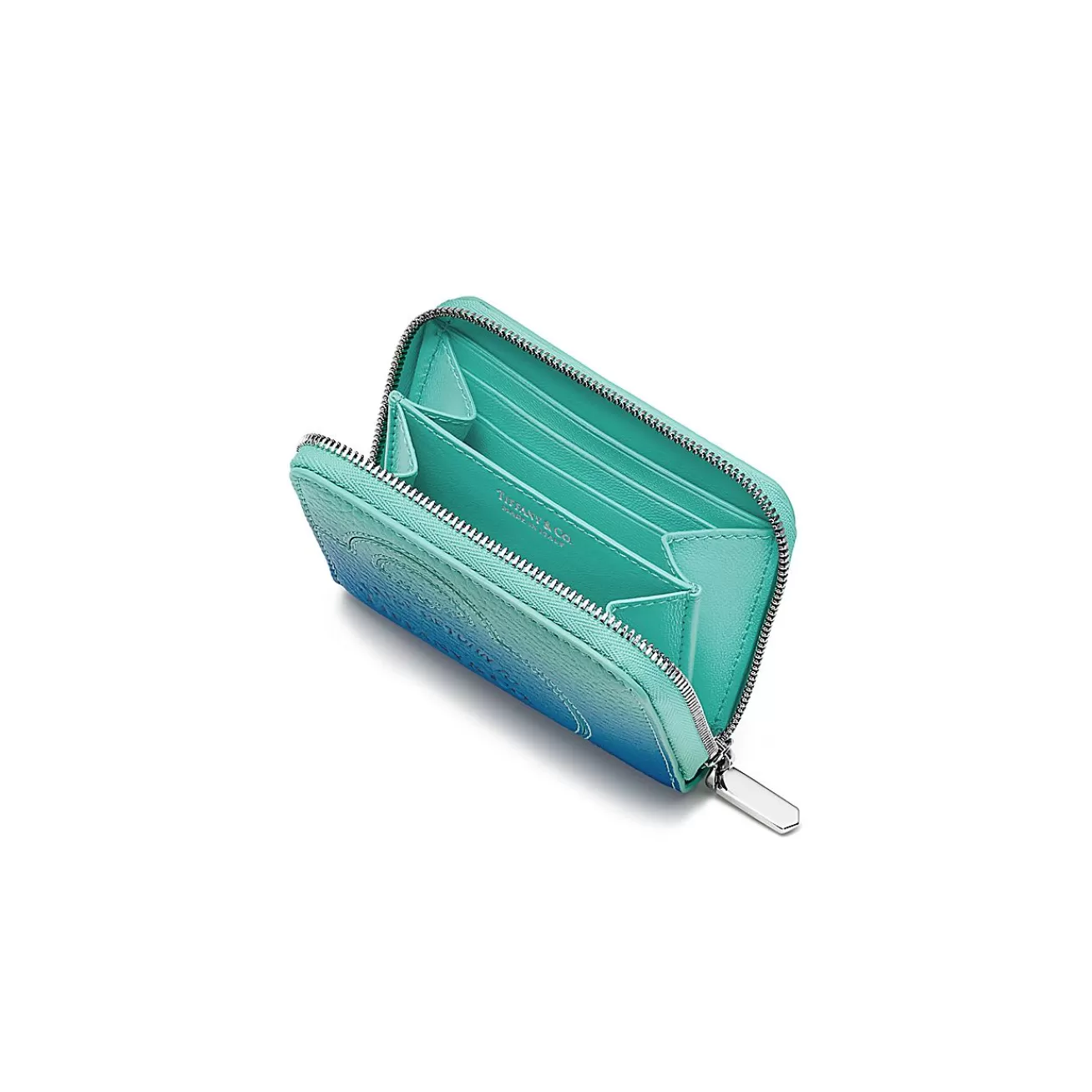 Tiffany & Co. Return to Tiffany® Small Zip Wallet in Infinity Blue Leather | ^Women Small Leather Goods | Women's Accessories