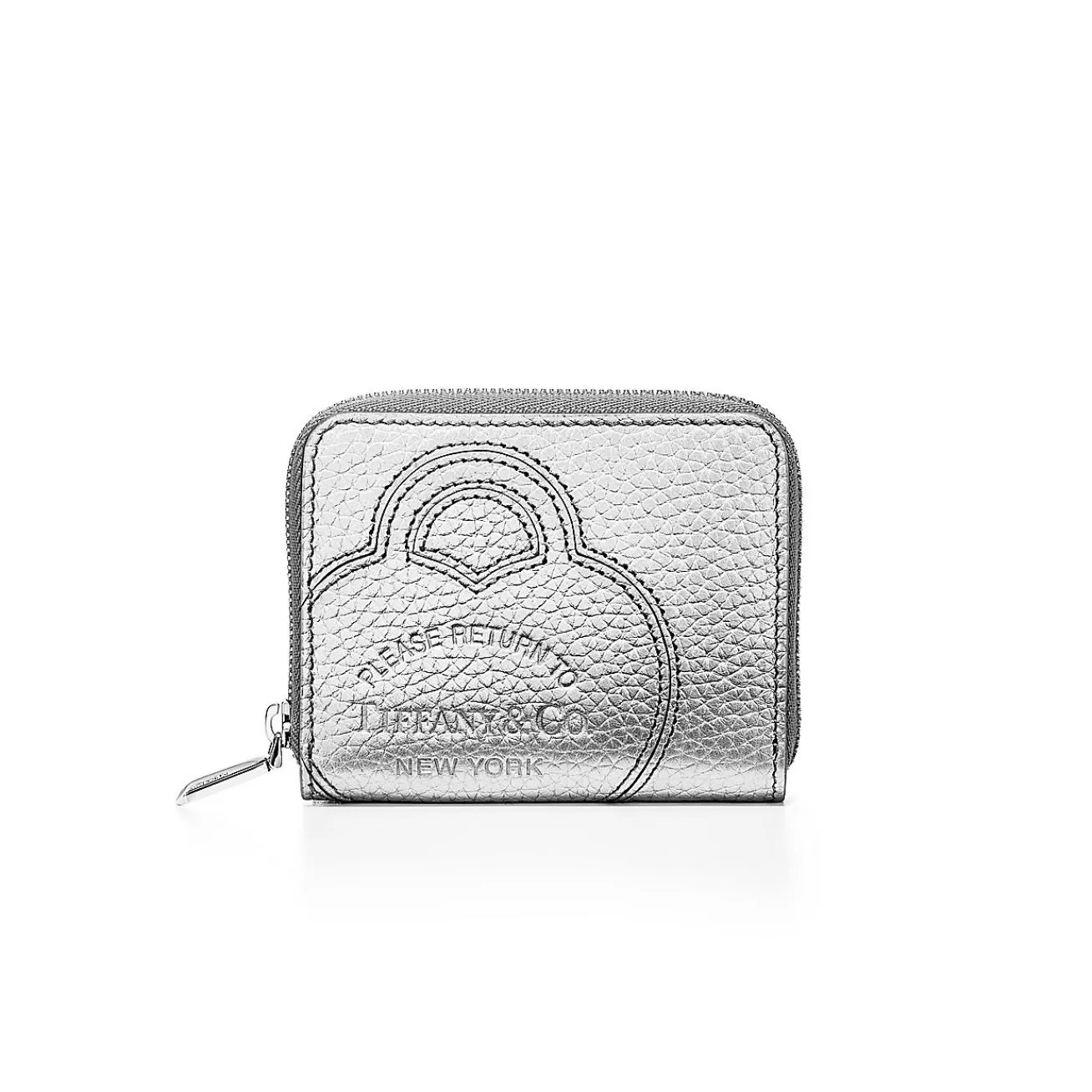 Tiffany & Co. Return to Tiffany® Small Zip Wallet in Silver-colored Leather | ^Women Small Leather Goods | Women's Accessories